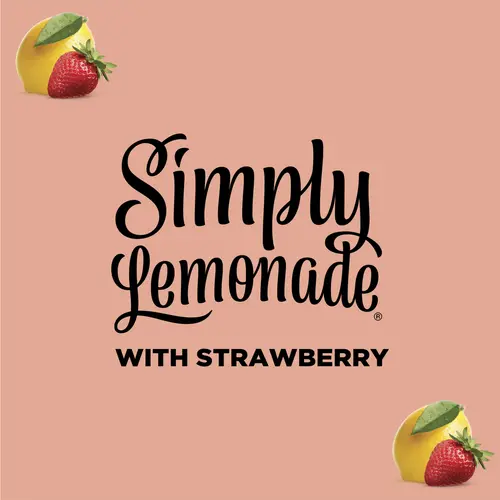 Simply Non GMO All Natural Strawberry Lemonade Juice, 52 fl oz Bottle thumbnail 3