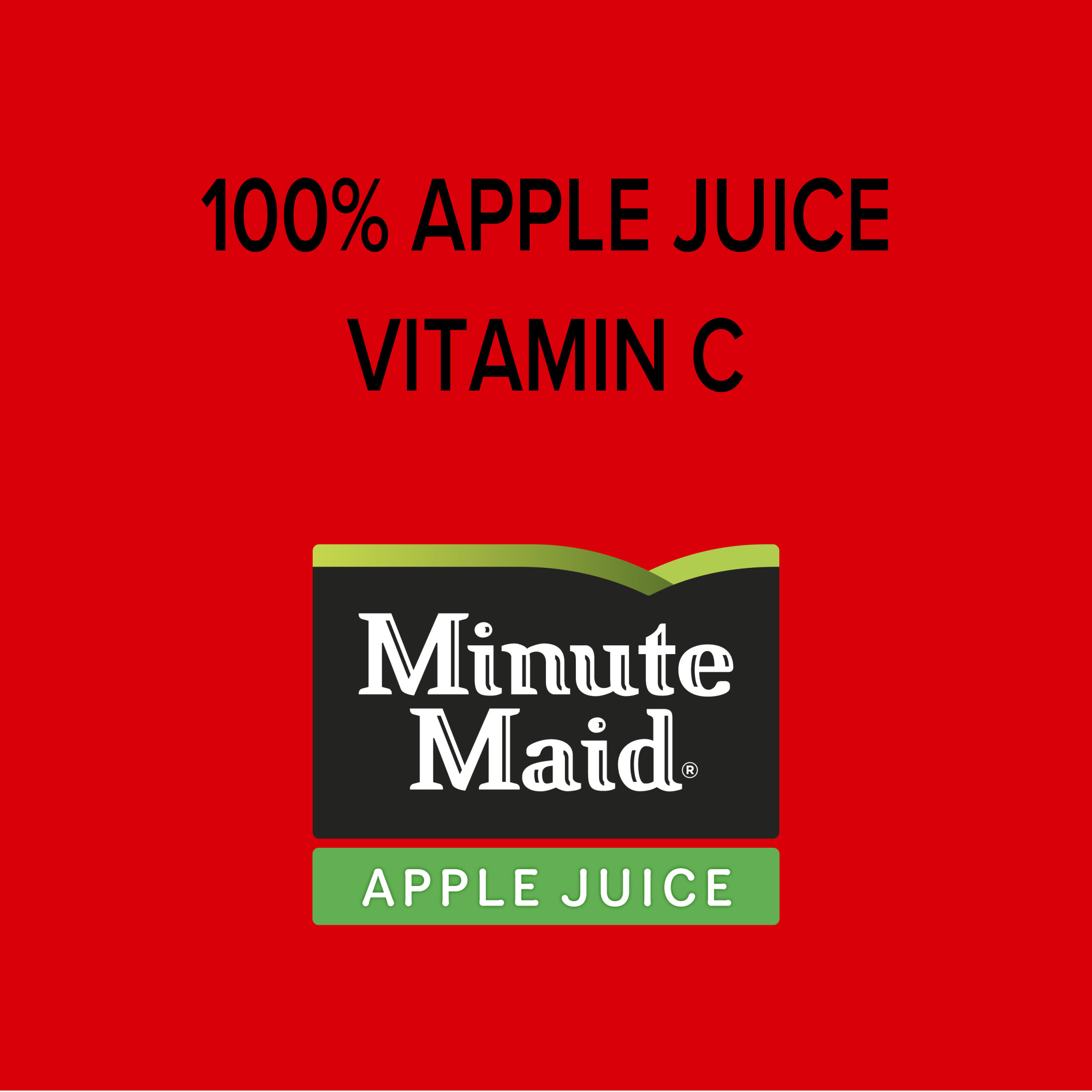 Minute Maid 100% Apple Fruit Juice Drink, 10 fl oz, 6 Bottles thumbnail 2
