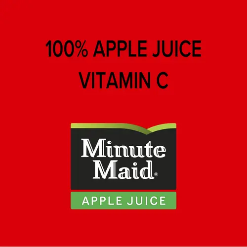 Minute Maid 100% Apple Fruit Juice Drink, 10 fl oz, 6 Bottles thumbnail 2