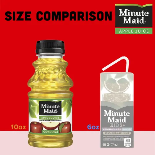 Minute Maid 100% Apple Fruit Juice Drink, 10 fl oz, 6 Bottles thumbnail 4
