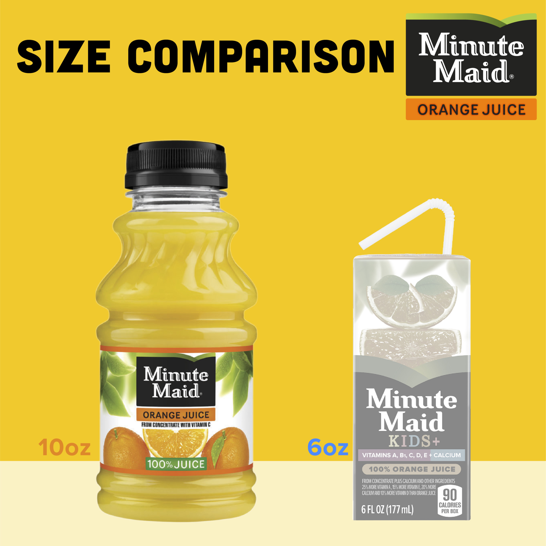 Minute Maid Orange Fruit Juice Drink, 10 fl oz, 6 Bottles thumbnail 4