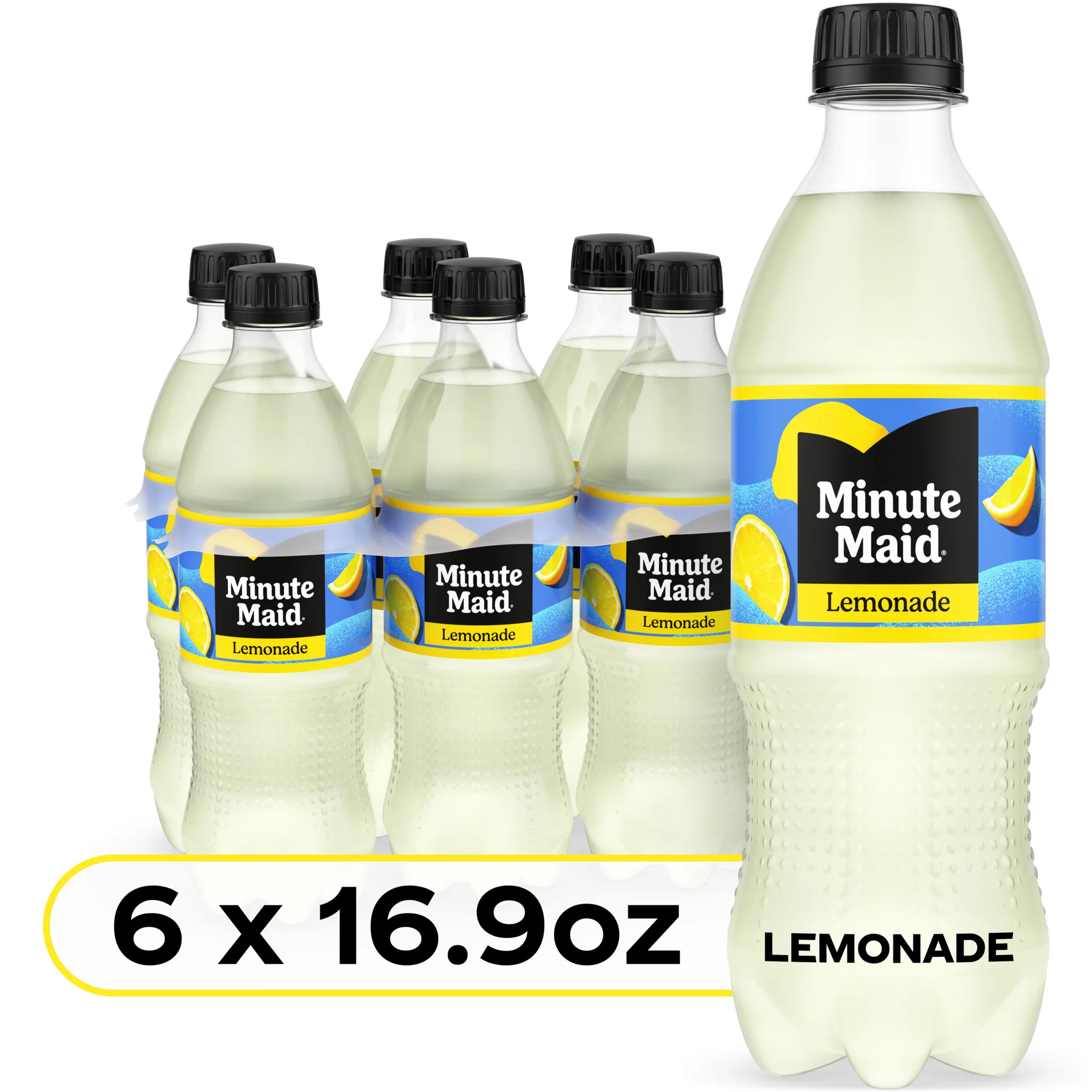 Minute Maid Lemonade Pop Soda, 16.9 fl oz, 6 Pack Cans