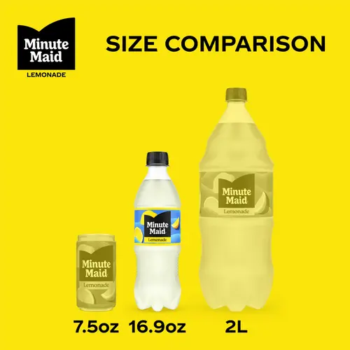 Minute Maid Lemonade Pop Soda, 16.9 fl oz, 6 Pack Cans thumbnail 3