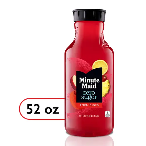 Minute Maid Zero Sugar Fruit Punch Juice, 52 fl oz Bottle