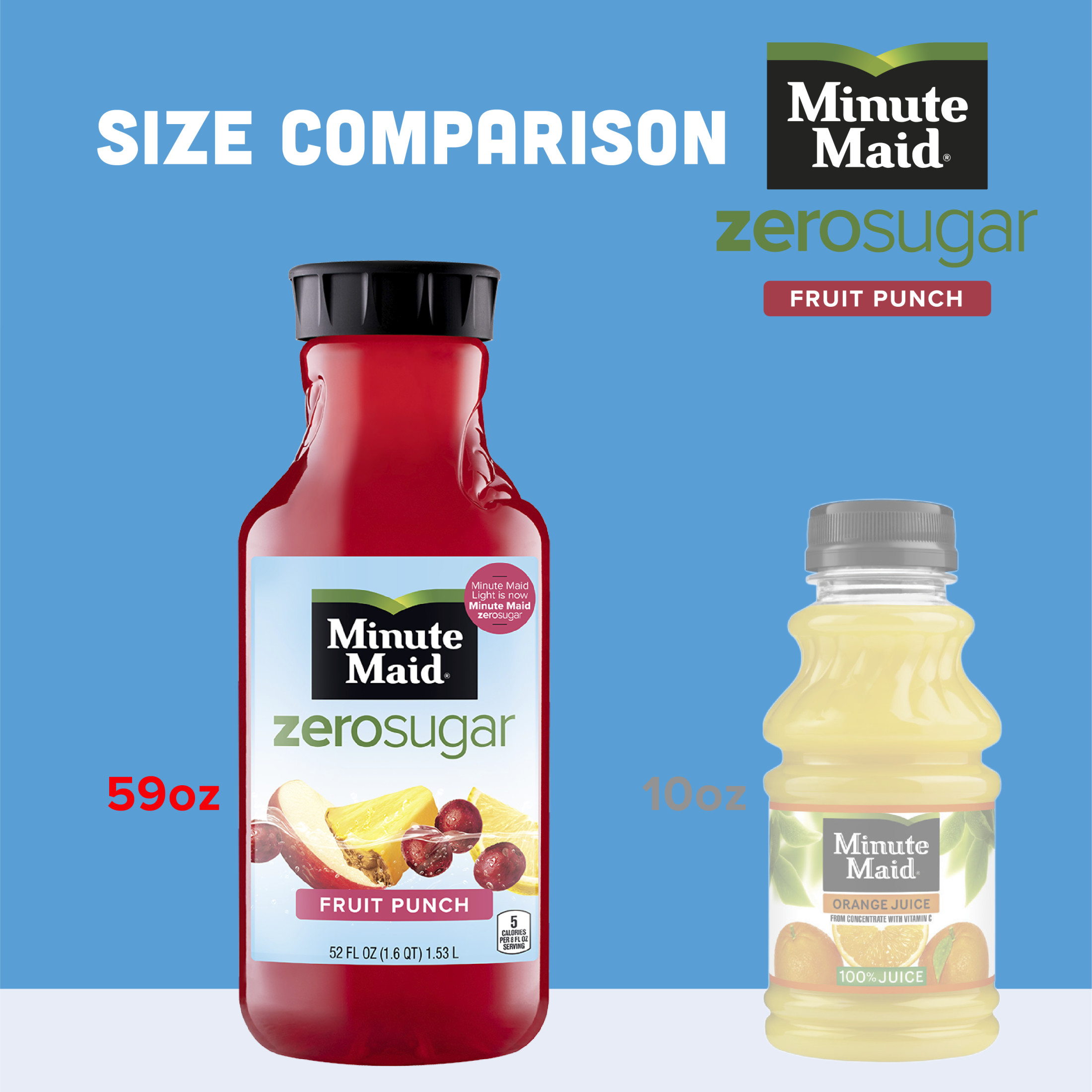 Minute Maid Zero Sugar Fruit Punch Juice, 52 fl oz Bottle thumbnail 4