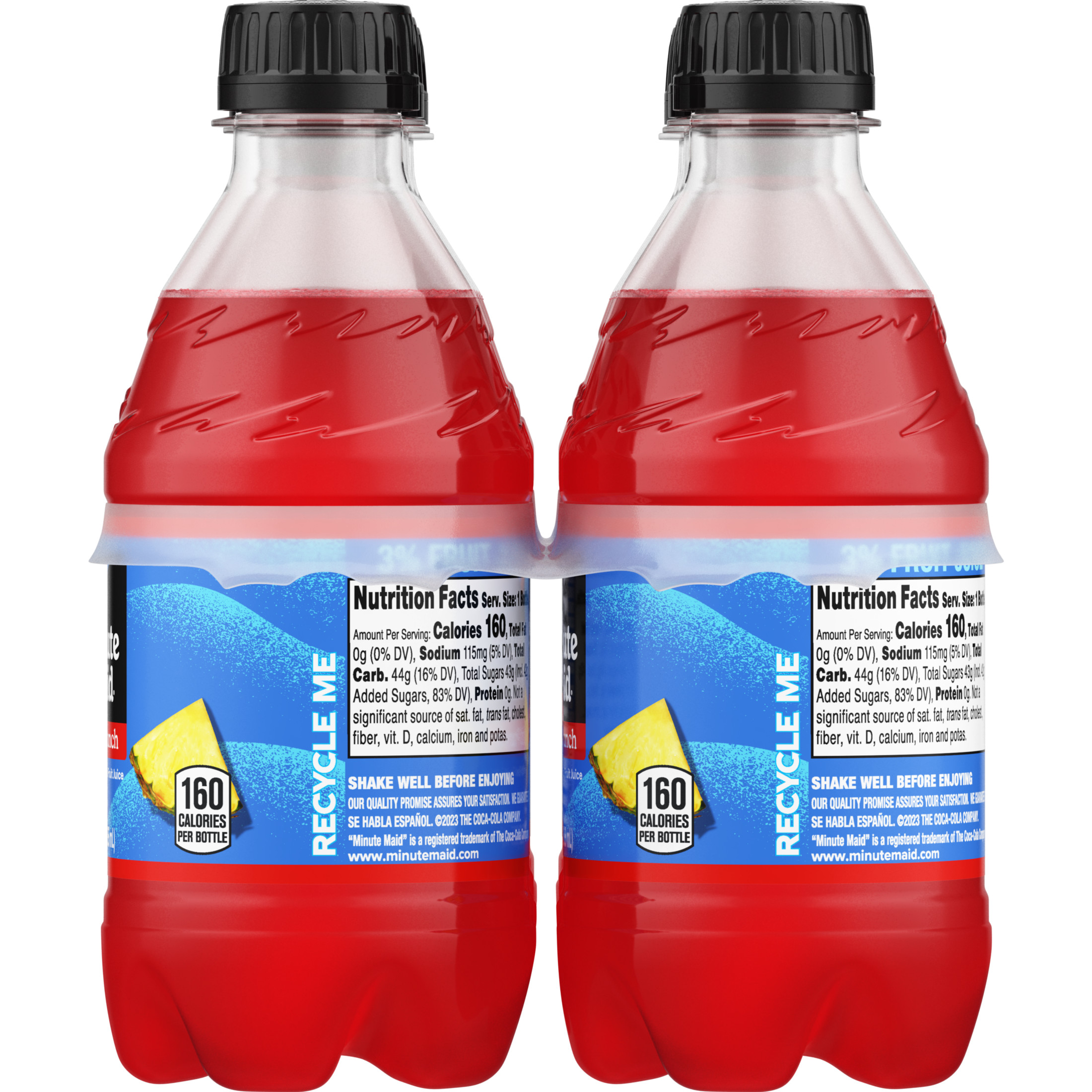 Minute Maid Fruit Punch Juice Drink Bottles, 12 fl oz, 6 Pack thumbnail 4