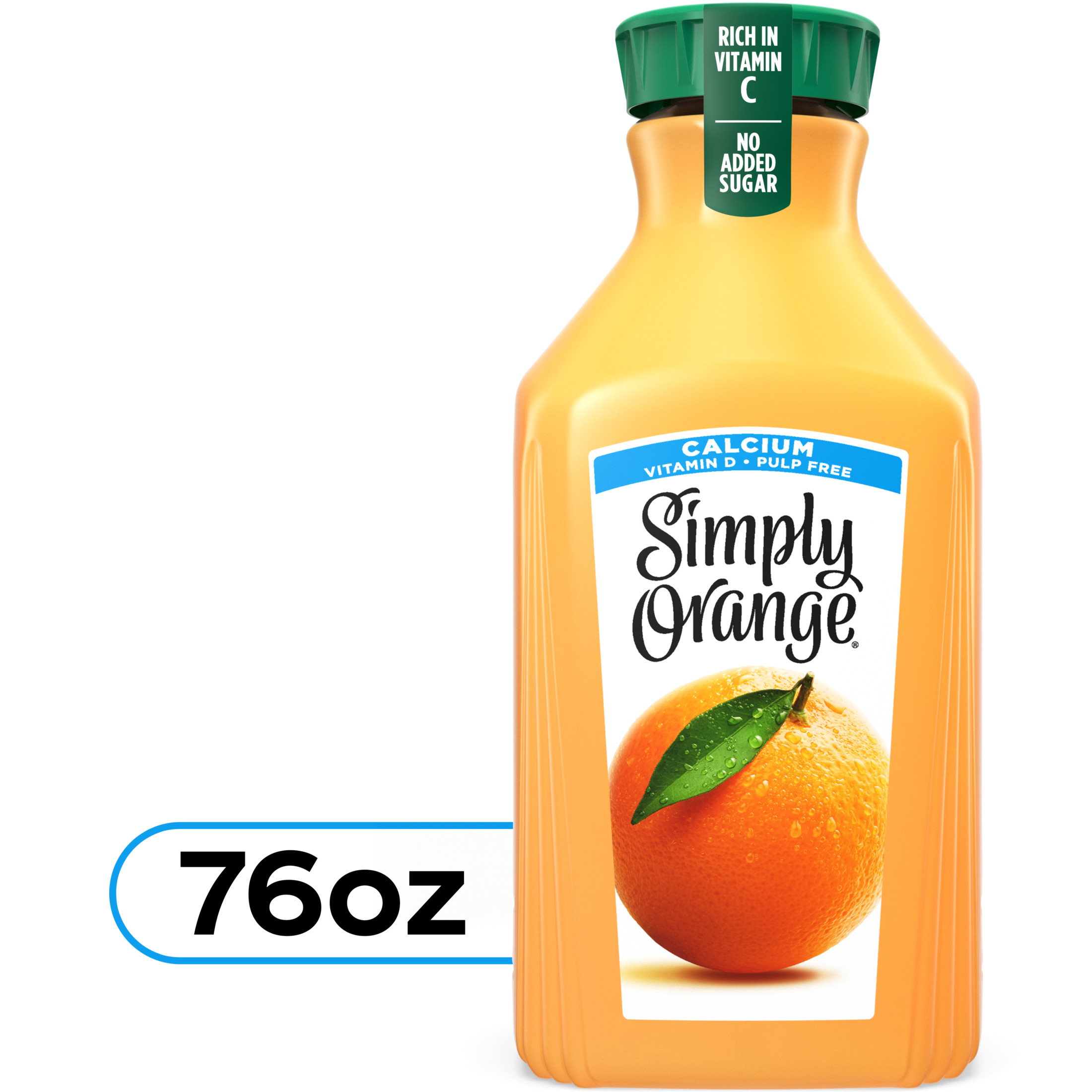 Simply Orange Juice Calcium Bottle, 76 oz bottle