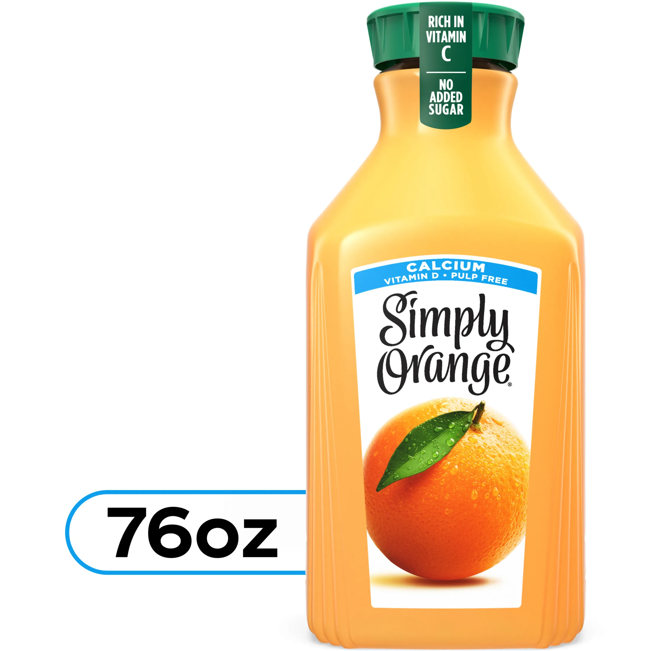 Simply Orange Juice Calcium Bottle, 76 oz bottle