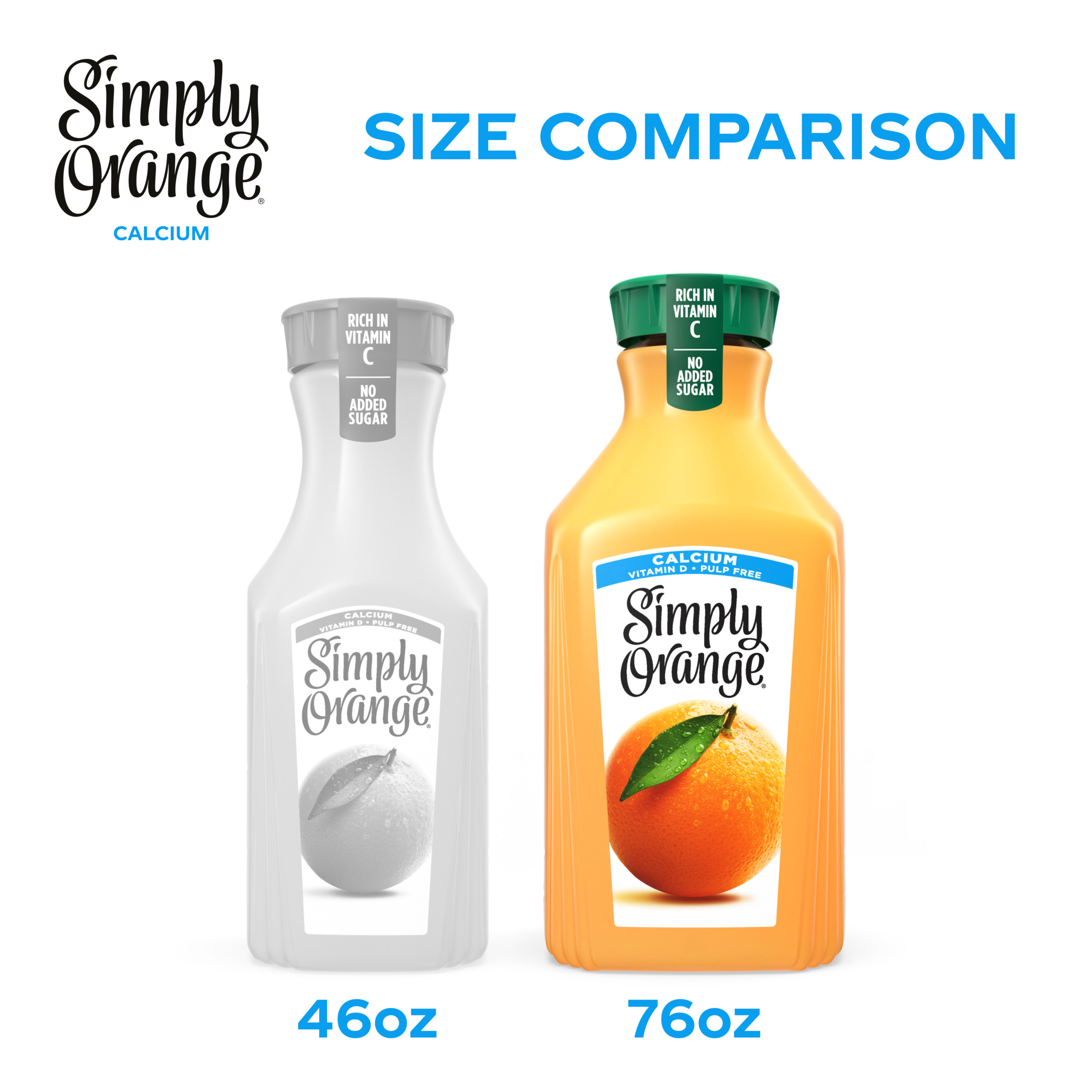 Simply Orange Juice Calcium Bottle, 76 oz bottle thumbnail 4