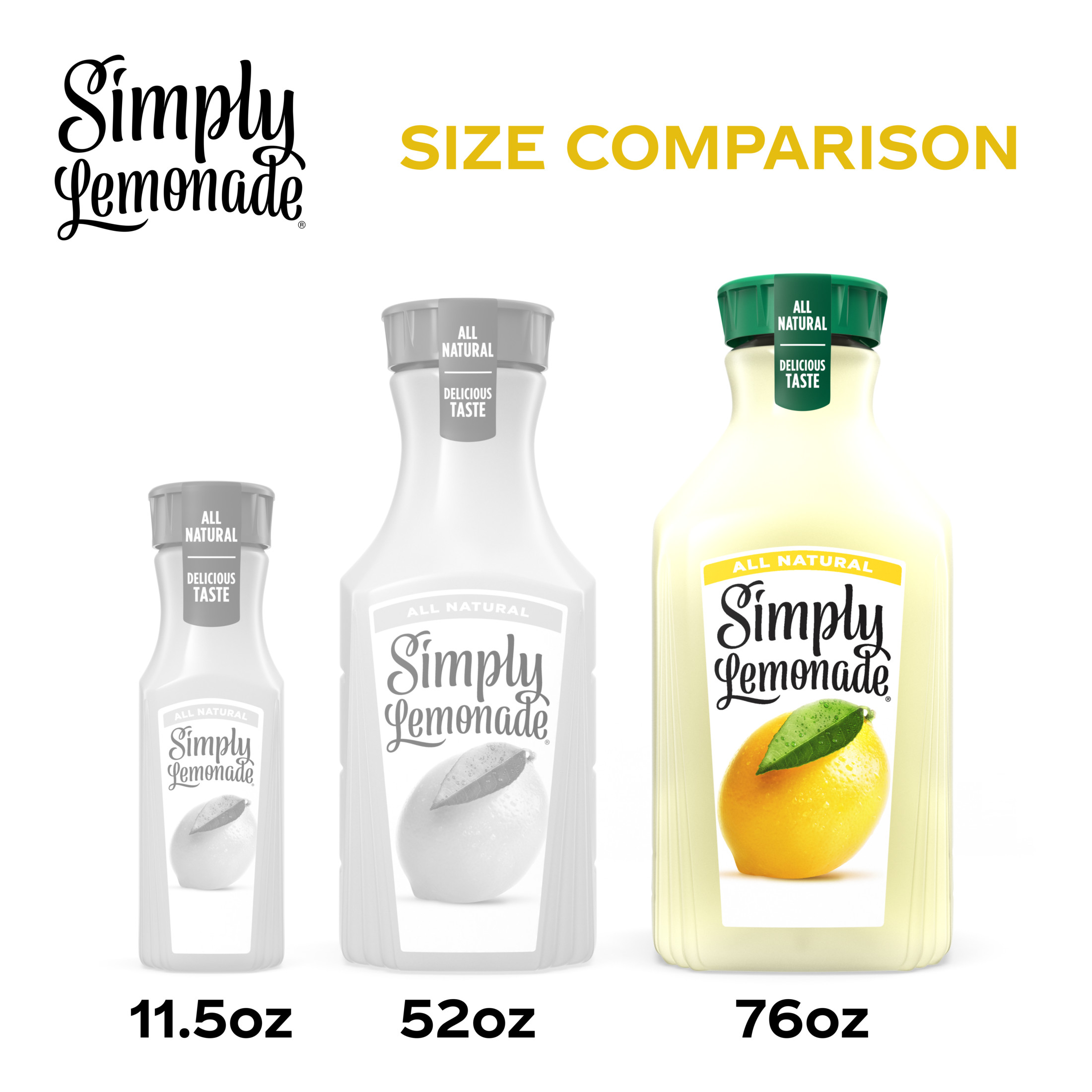 Simply Lemonade, All Natural Non-GMO, 76 fl oz Bottle thumbnail 4