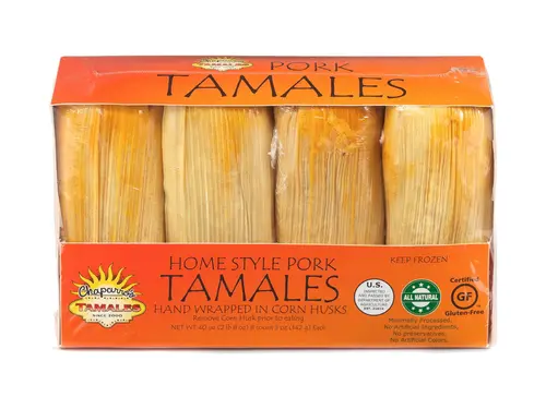 Chaparros Tamales, Gluten Free, 8 pack, 5 Oz (Frozen)