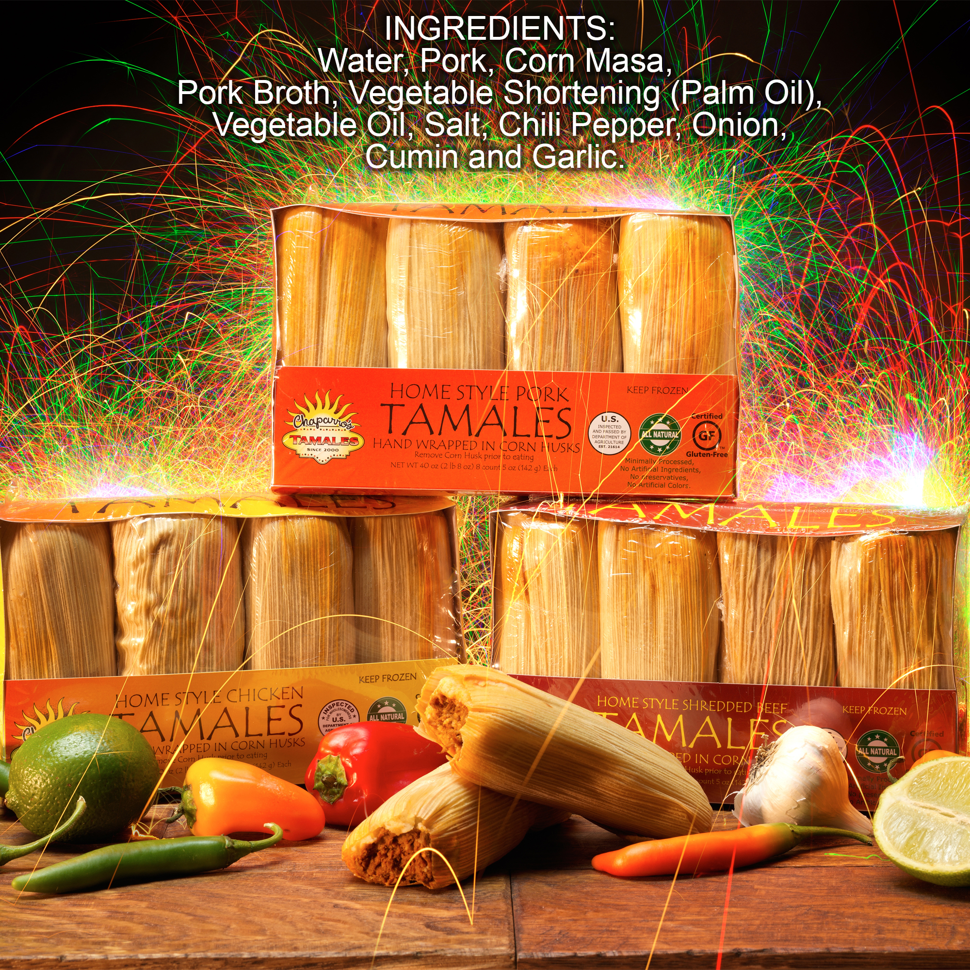 Chaparros Tamales, Gluten Free, 8 pack, 5 Oz (Frozen) thumbnail 4