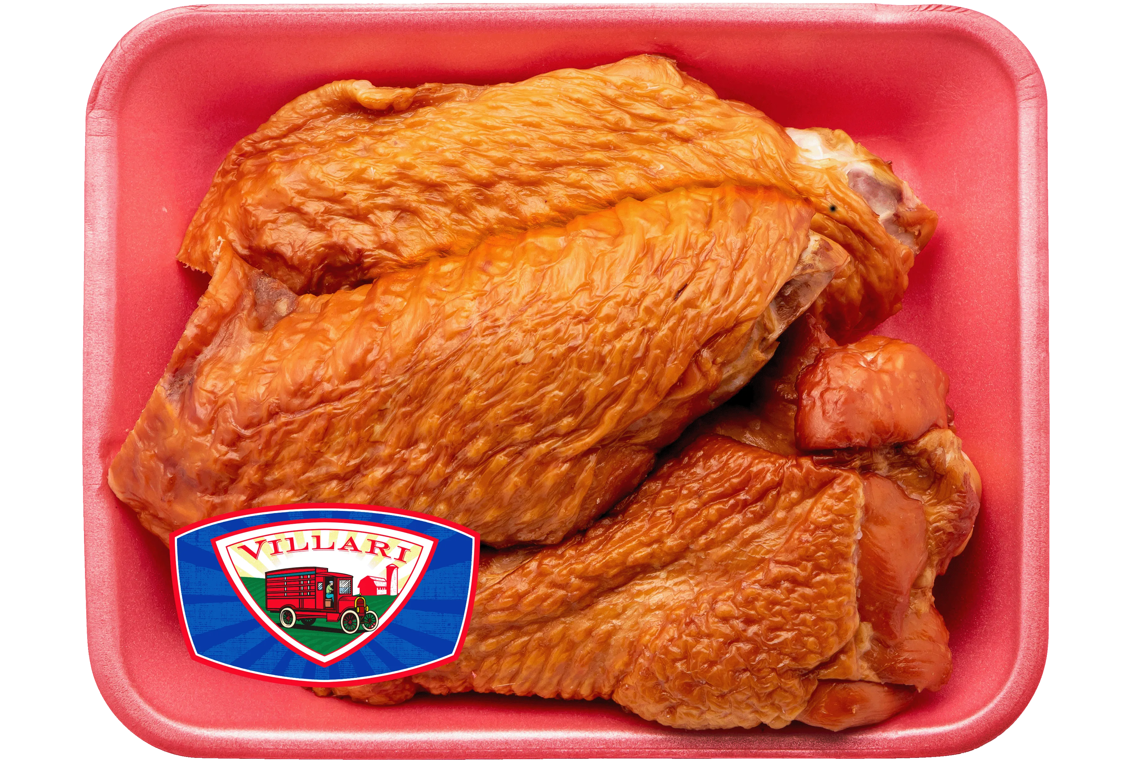 Villari Brothers Hickory Smoked Cut Turkey Wings, Gluten Free, 1.75lb -2.5lb Tray Pack