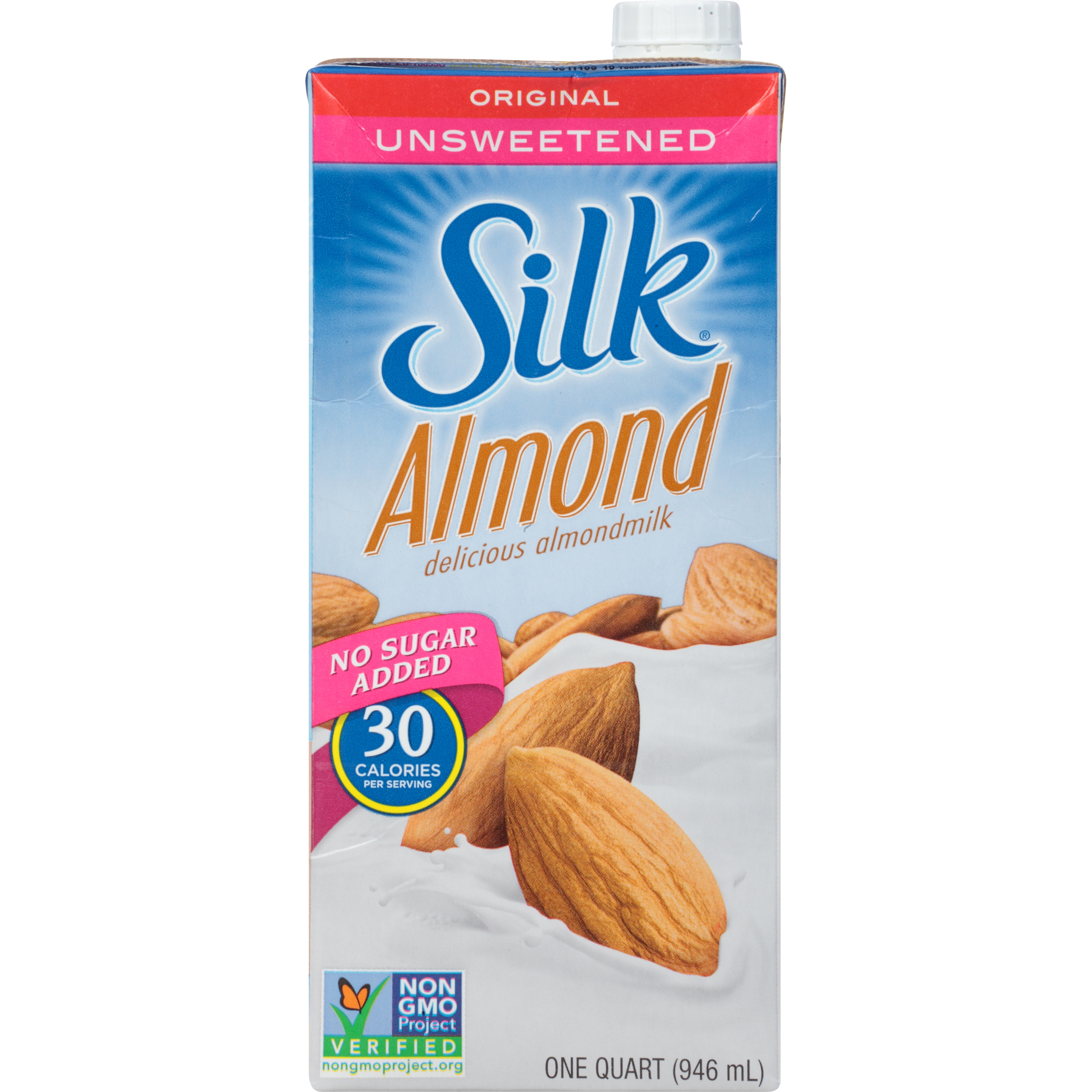 Silk Shelf Stable, Dairy Free, Lactose Free, Gluten Free, Unsweetened Almond Milk, 32 fl oz Quart