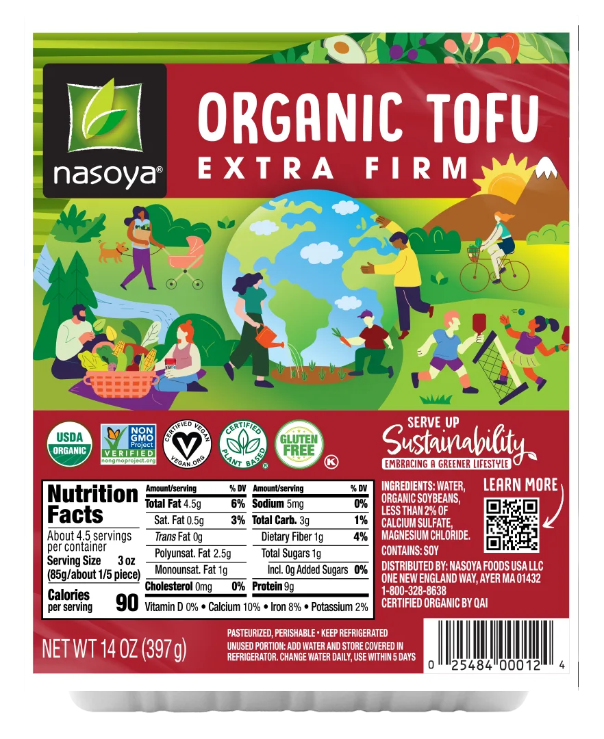 Nasoya Refrigerated Soy Extra Firm Organic Tofu, 14 oz