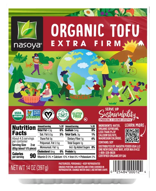 Nasoya Refrigerated Soy Extra Firm Organic Tofu, 14 oz thumbnail 2