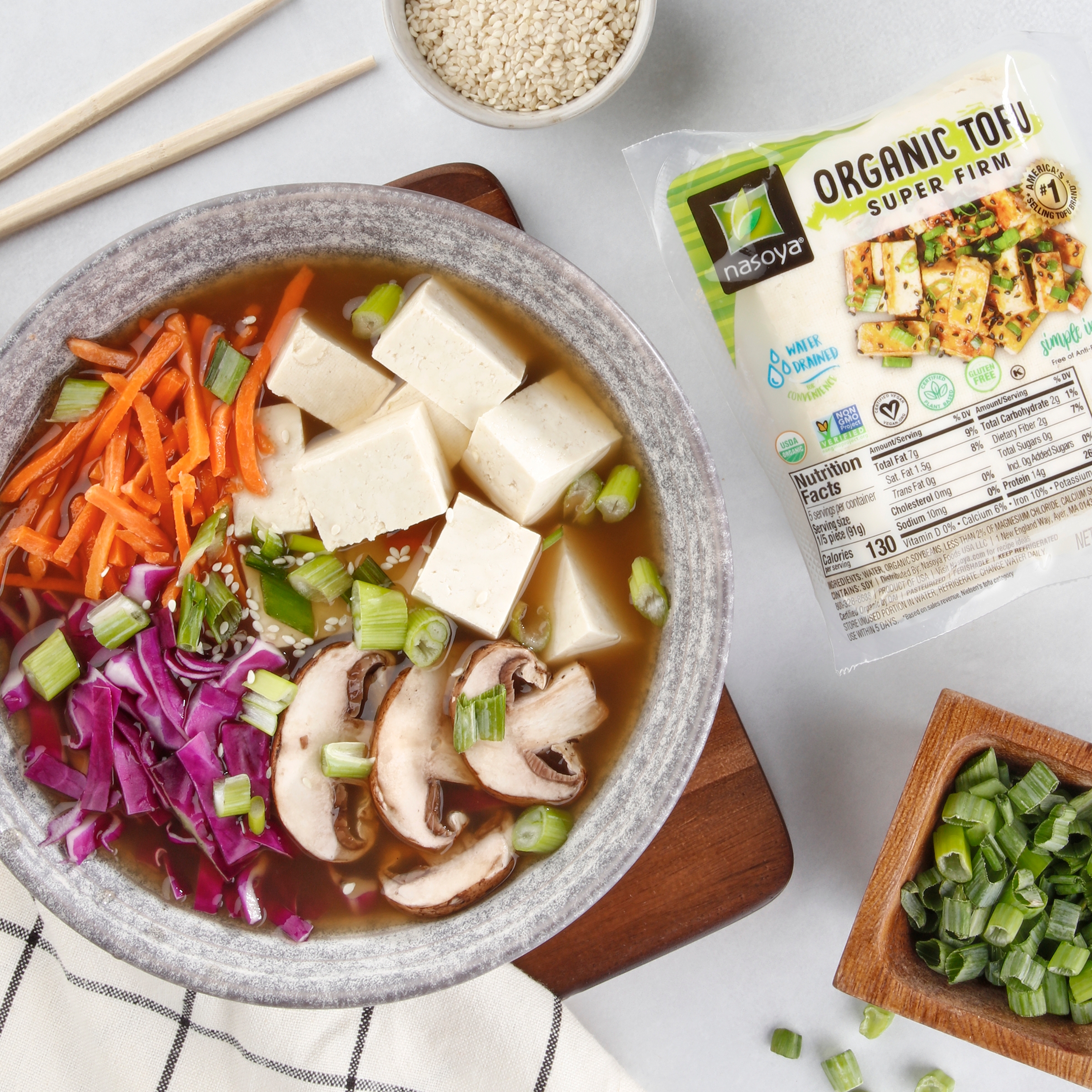 Nasoya Refrigerated Organic Super Firm Tofu, 16 oz thumbnail 2