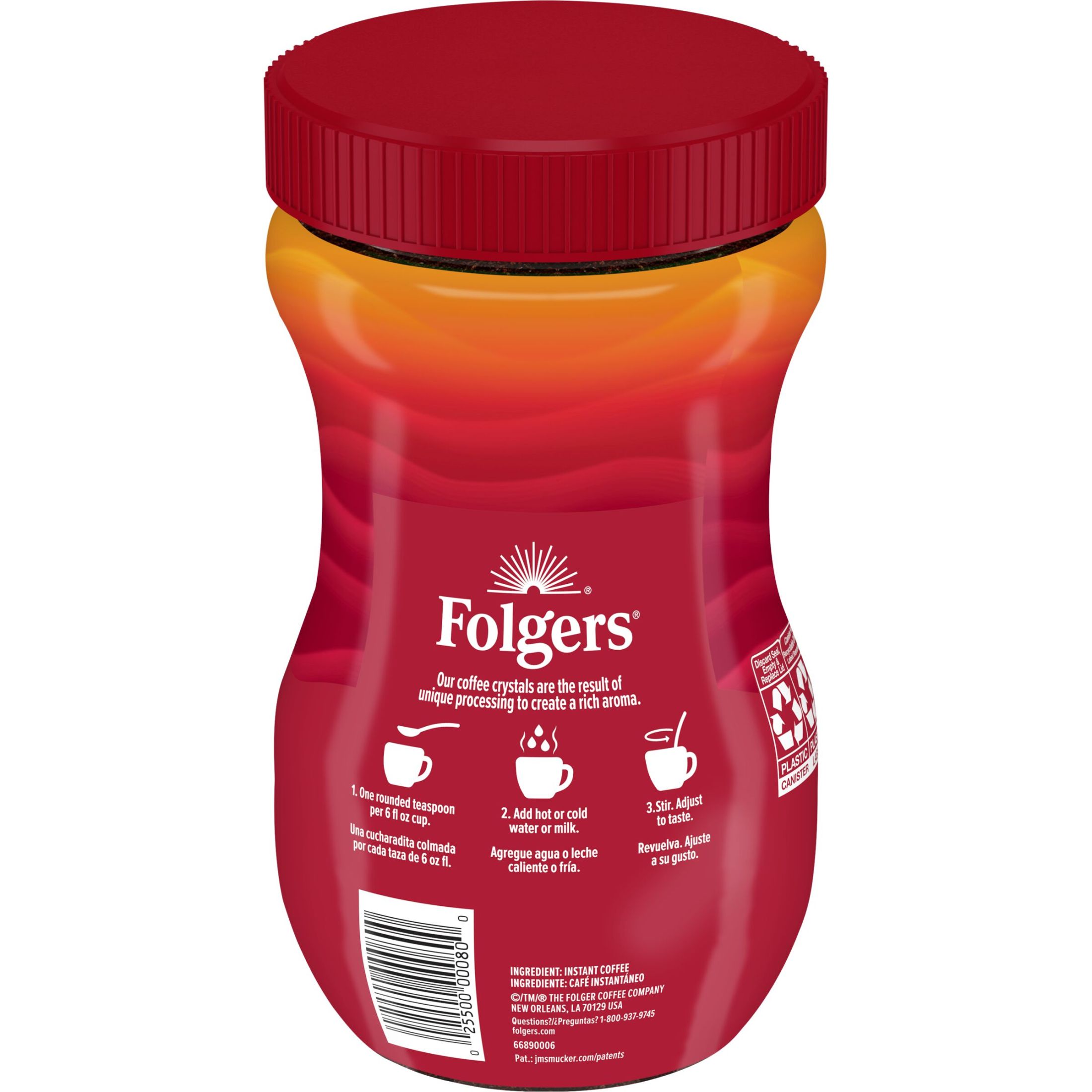 Folgers Classic Roast Instant Coffee, 12 oz Jar thumbnail 4