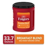 Folgers Breakfast Blend Ground Coffee, Smooth & Mild Coffee, 33.7 oz Canister thumbnail 2