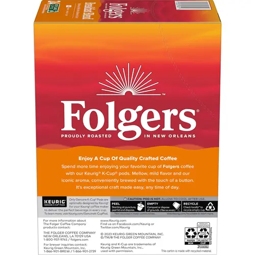 Folgers Breakfast Blend, Mild Roast Coffee, Keurig K Cup Pods, 24 Count Box thumbnail 4