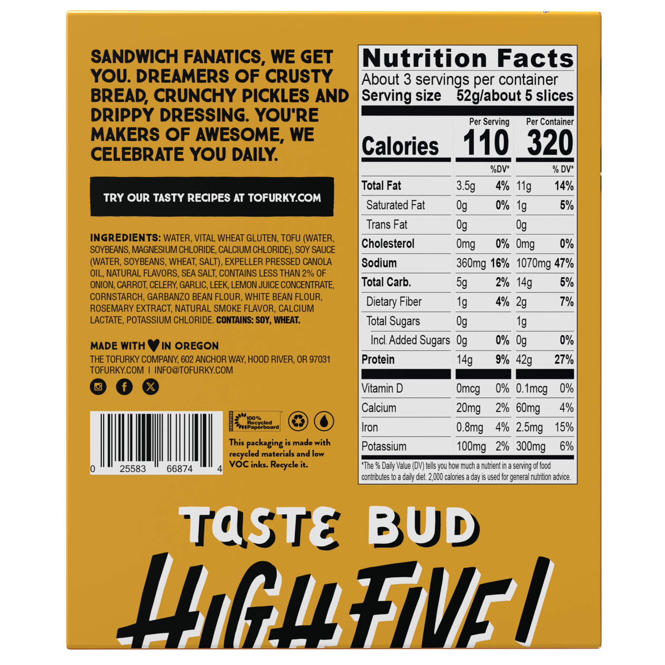 Tofurky Plant-Based Hickory Smoked Deli Slices, 5.5 oz thumbnail 2