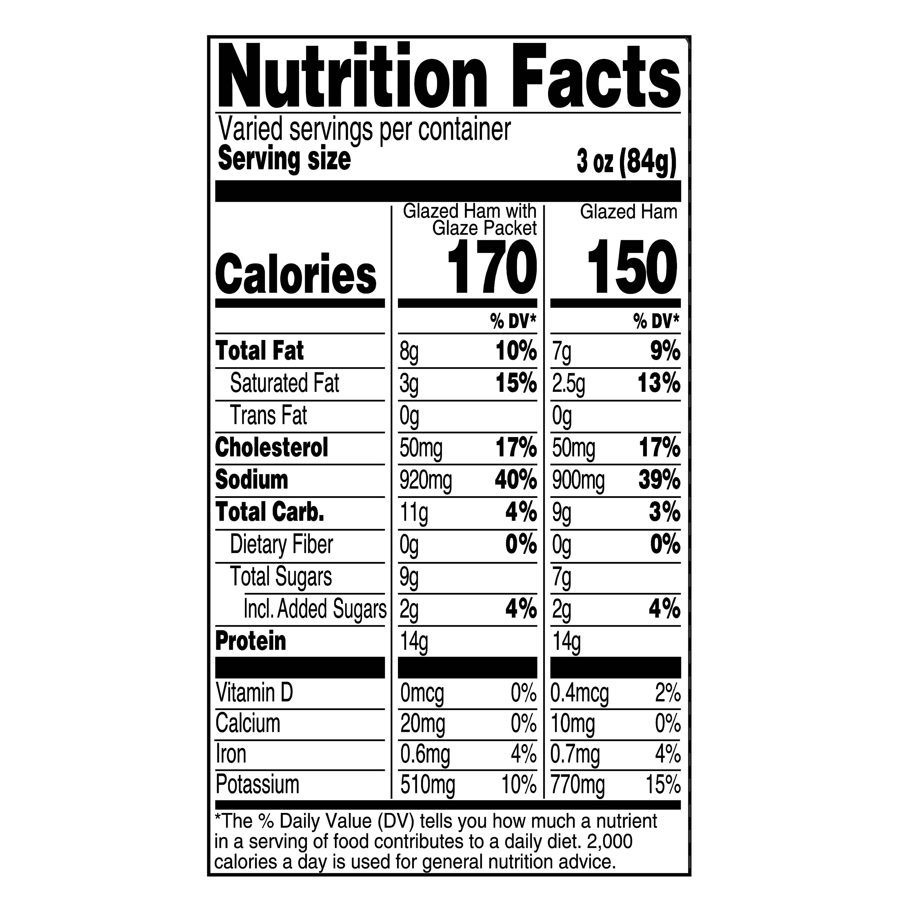 Marketside Bone-In Spiral Cut Honey Cured Double Glaze Ham, 8-14.6 lb, thumbnail 4