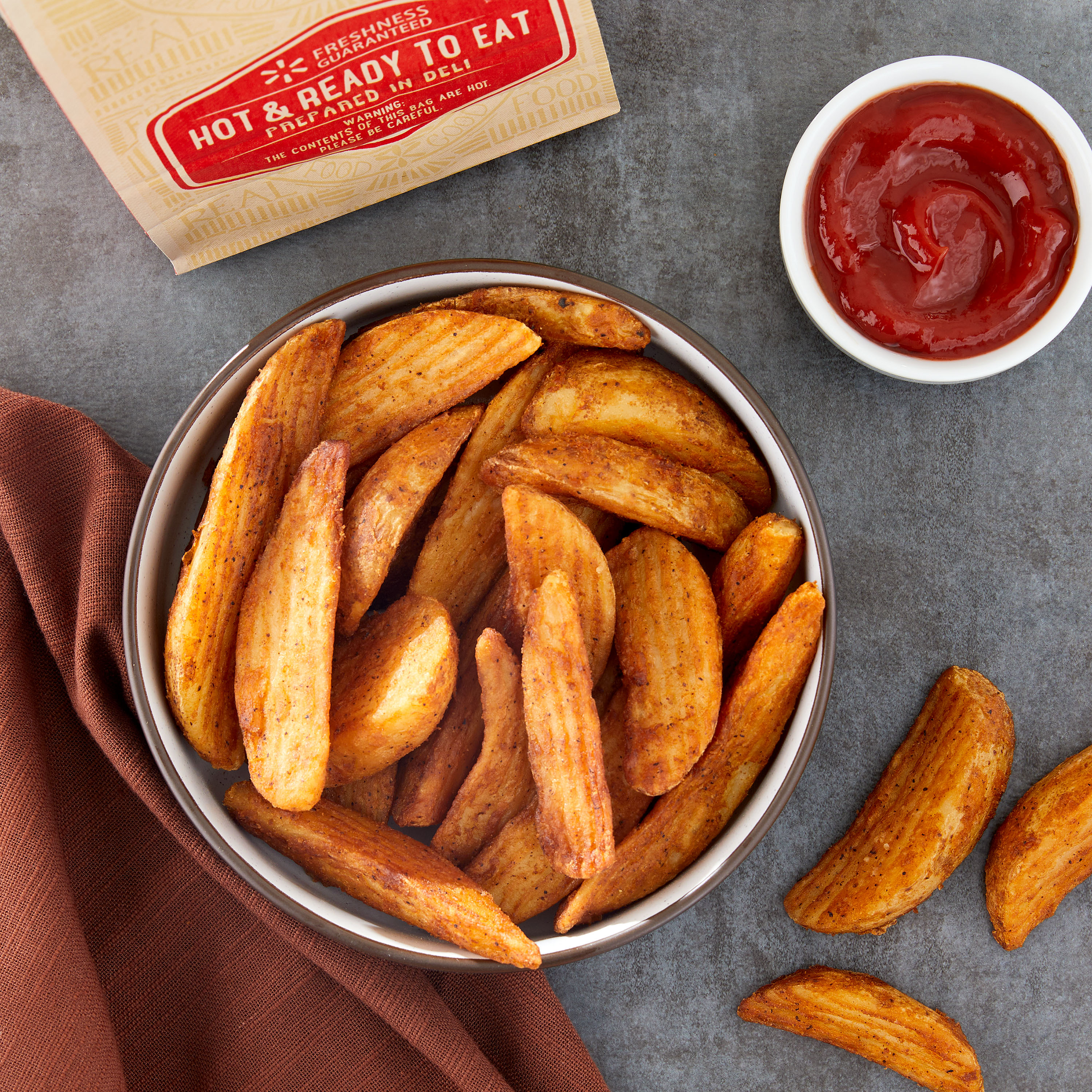 Freshness Guaranteed Hot & Ready-to-Eat Potato Wedges, 4 oz thumbnail 2