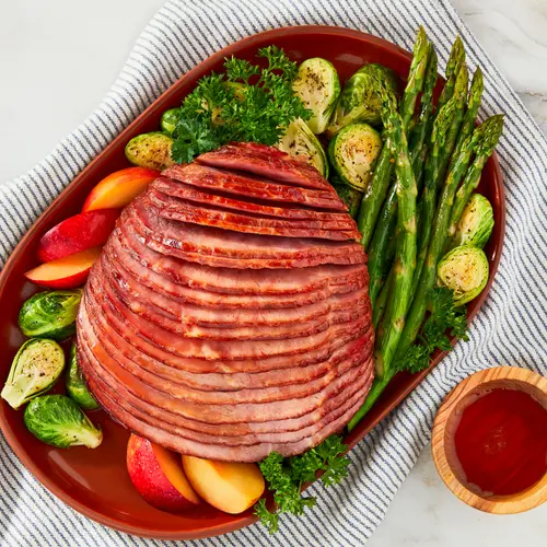 Marketside Boneless Spiral-Cut Peach Glazed Hickory Smoked Ham, 2-4.8 lbs thumbnail 2