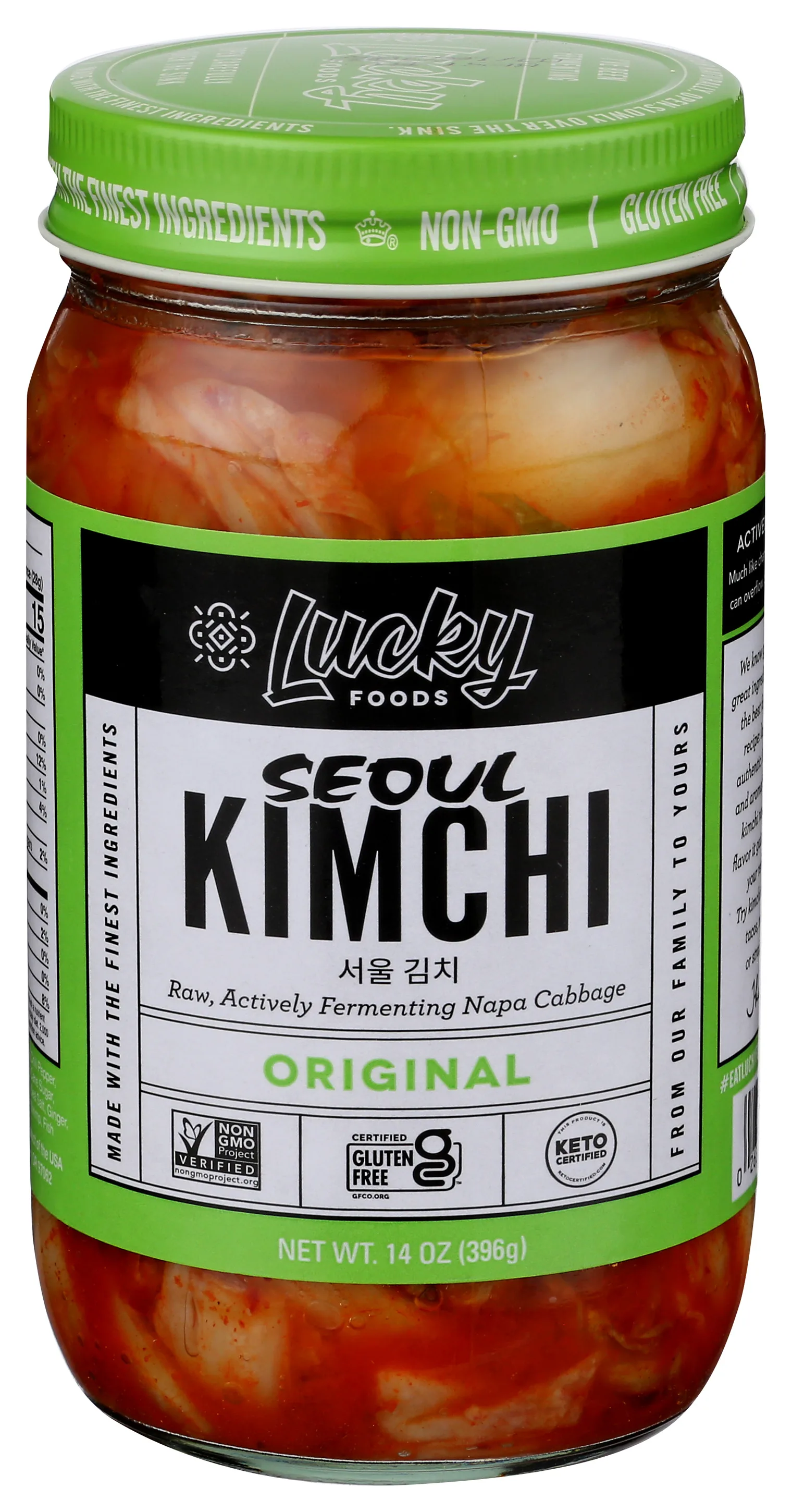 Lucky Seoul Original Kimchi, 14 oz Jar