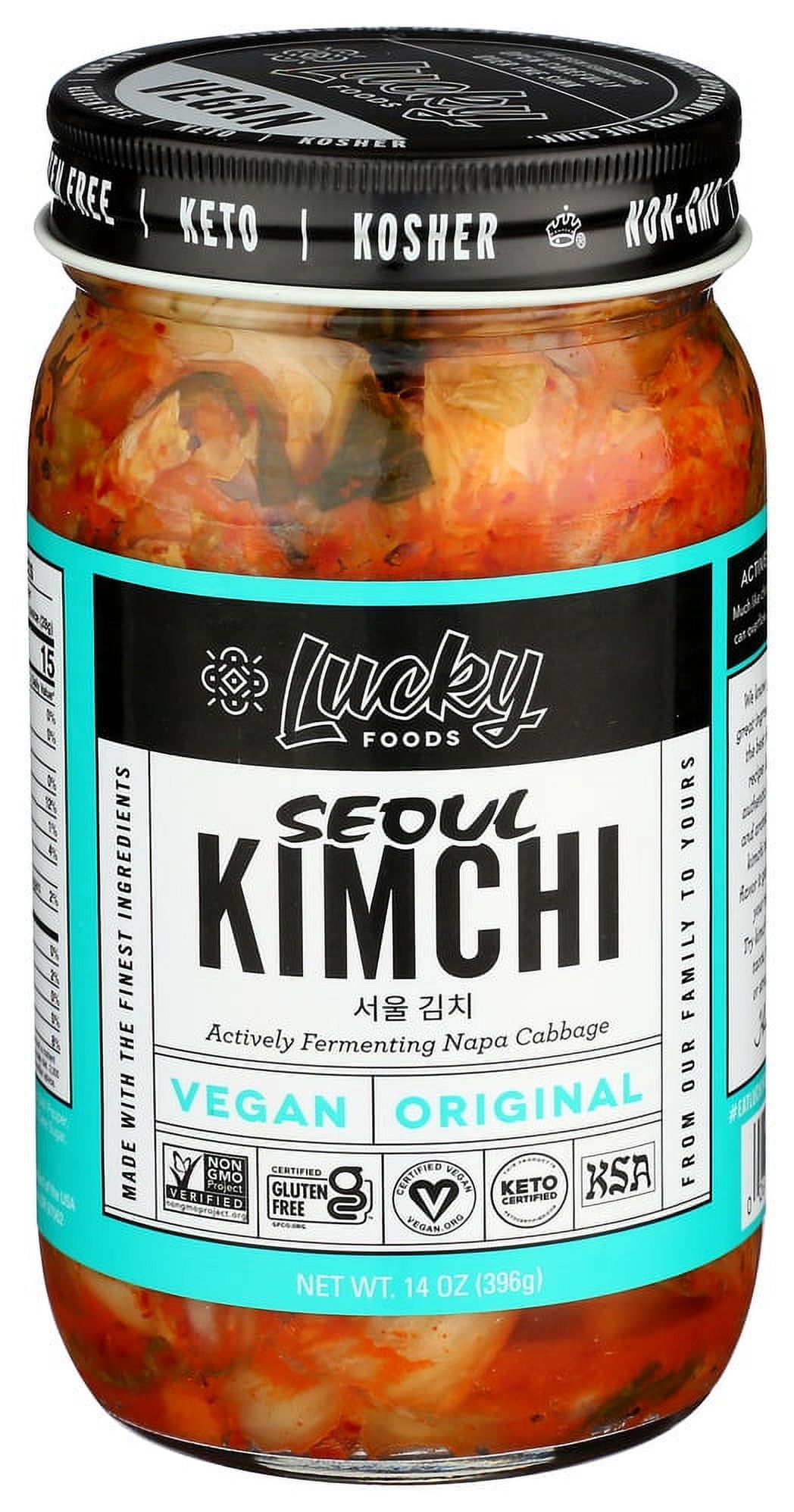 Lucky Seoul Vegan Kimchi, 14 oz Jar
