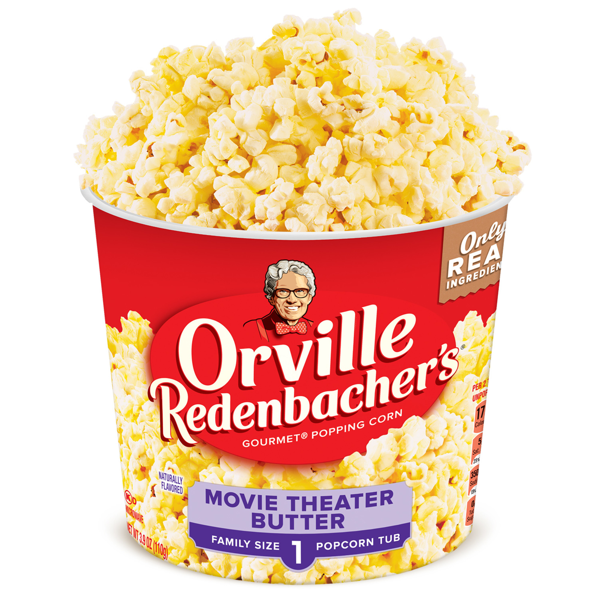 Orville Redenbacher's Movie Theater Butter Microwave Popcorn Tub, 3.29 oz