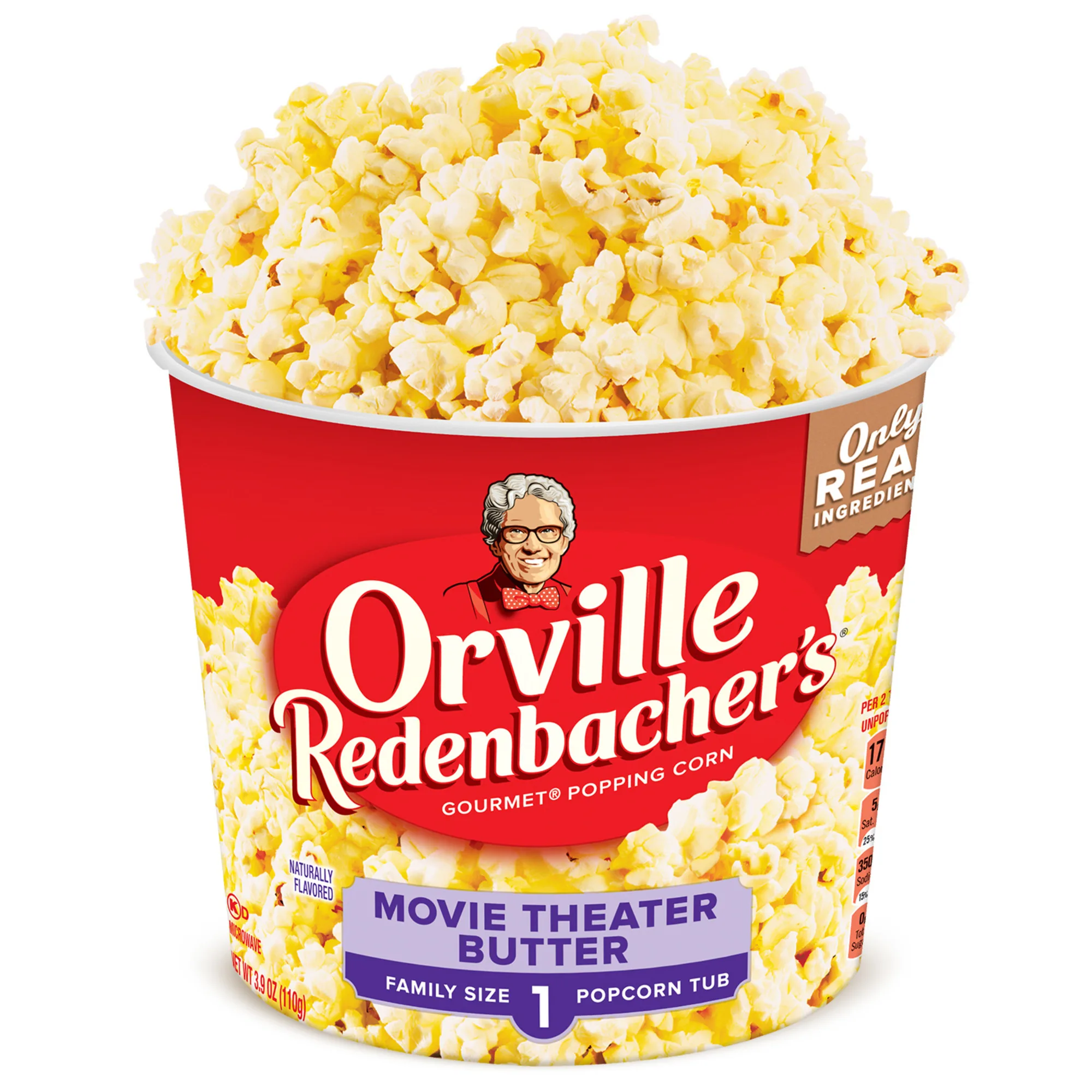 Orville Redenbacher's Movie Theater Butter Microwave Popcorn Tub, 3.29 oz