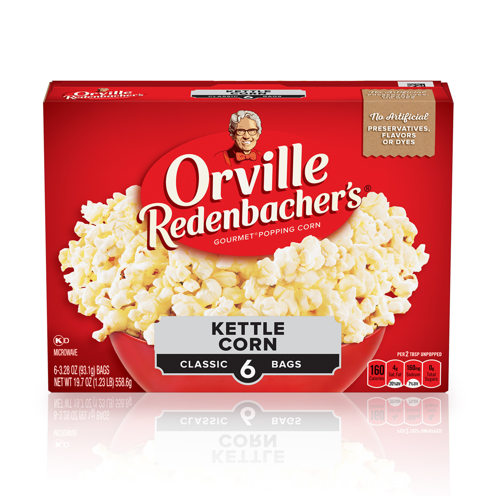 Orville Redenbacherâ€™s Kettle Corn Popcorn, Microwave Popcorn, 6 Count (Pack of 6)