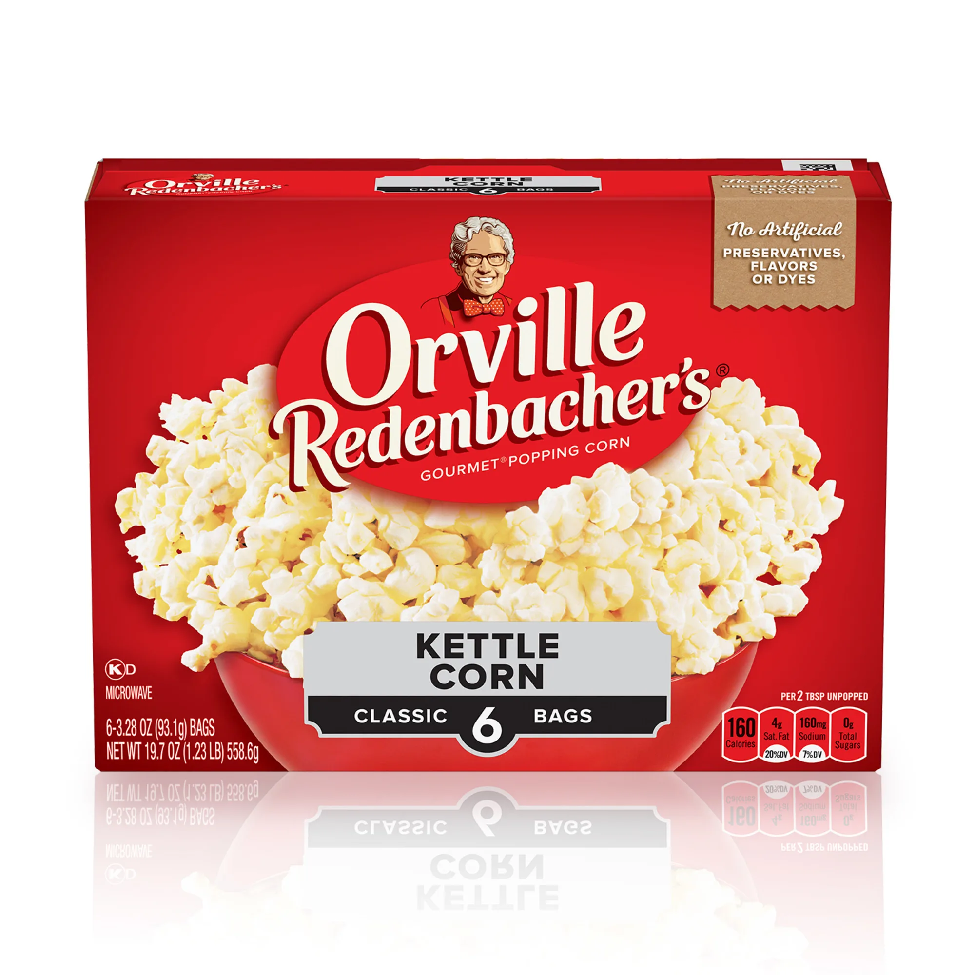 Orville Redenbacherâ€™s Kettle Corn Popcorn, Microwave Popcorn, 6 Count (Pack of 6)