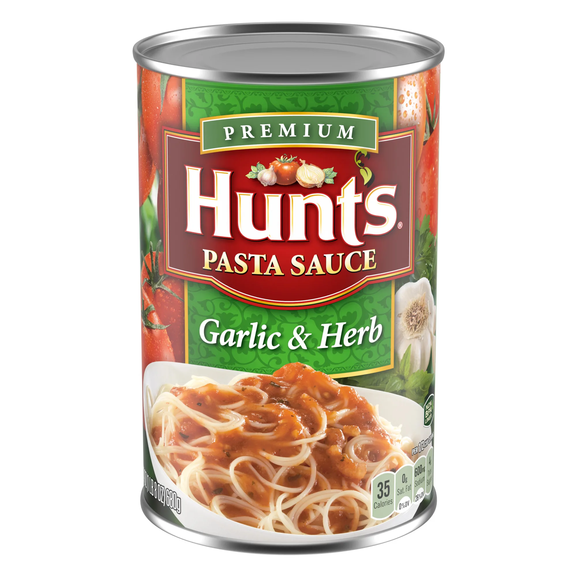 Hunt's Garlic and Herb Pasta Sauce, 24 oz Can