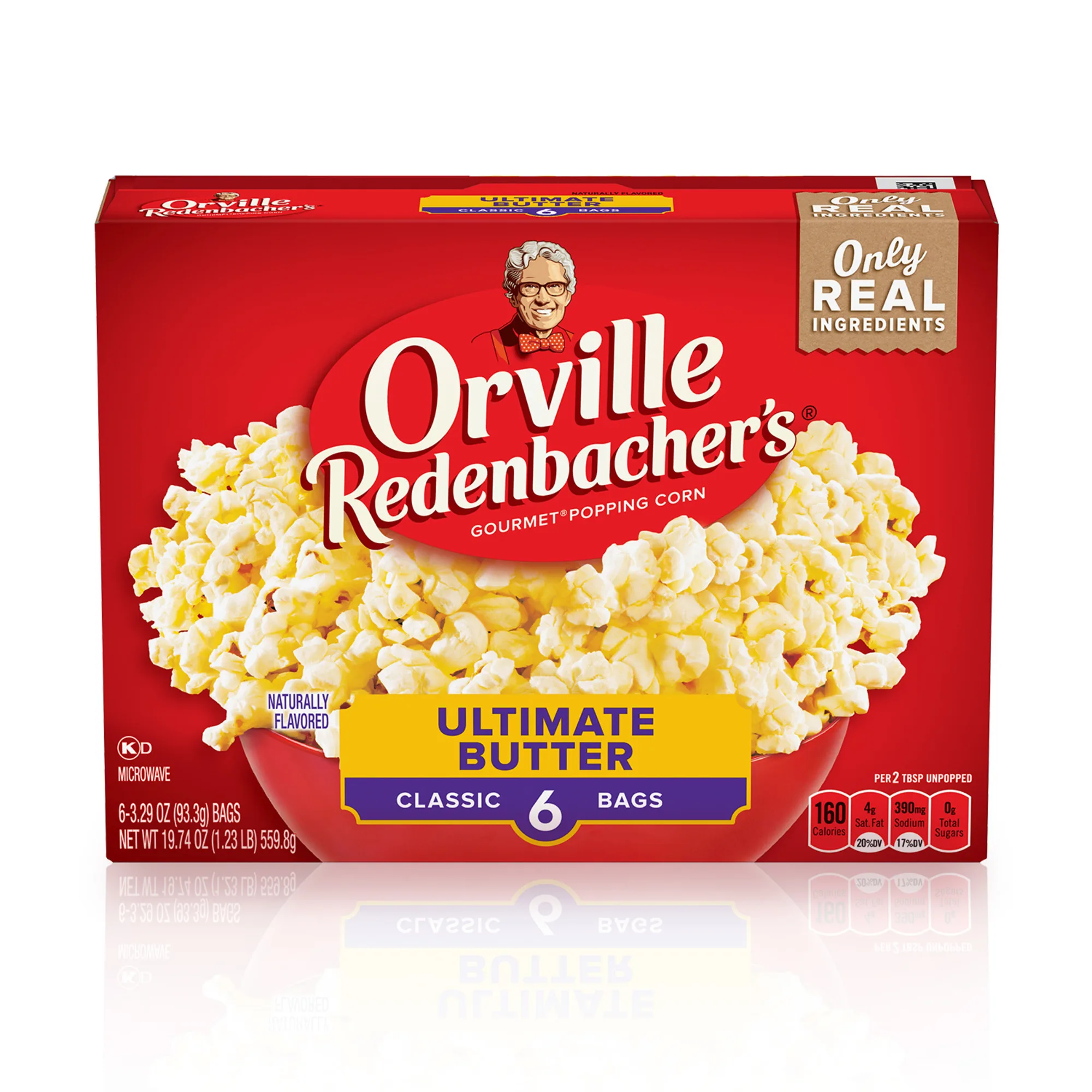 Orville Redenbacherâ€™s Ultimate Butter Popcorn, Microwave Popcorn, 6 Count