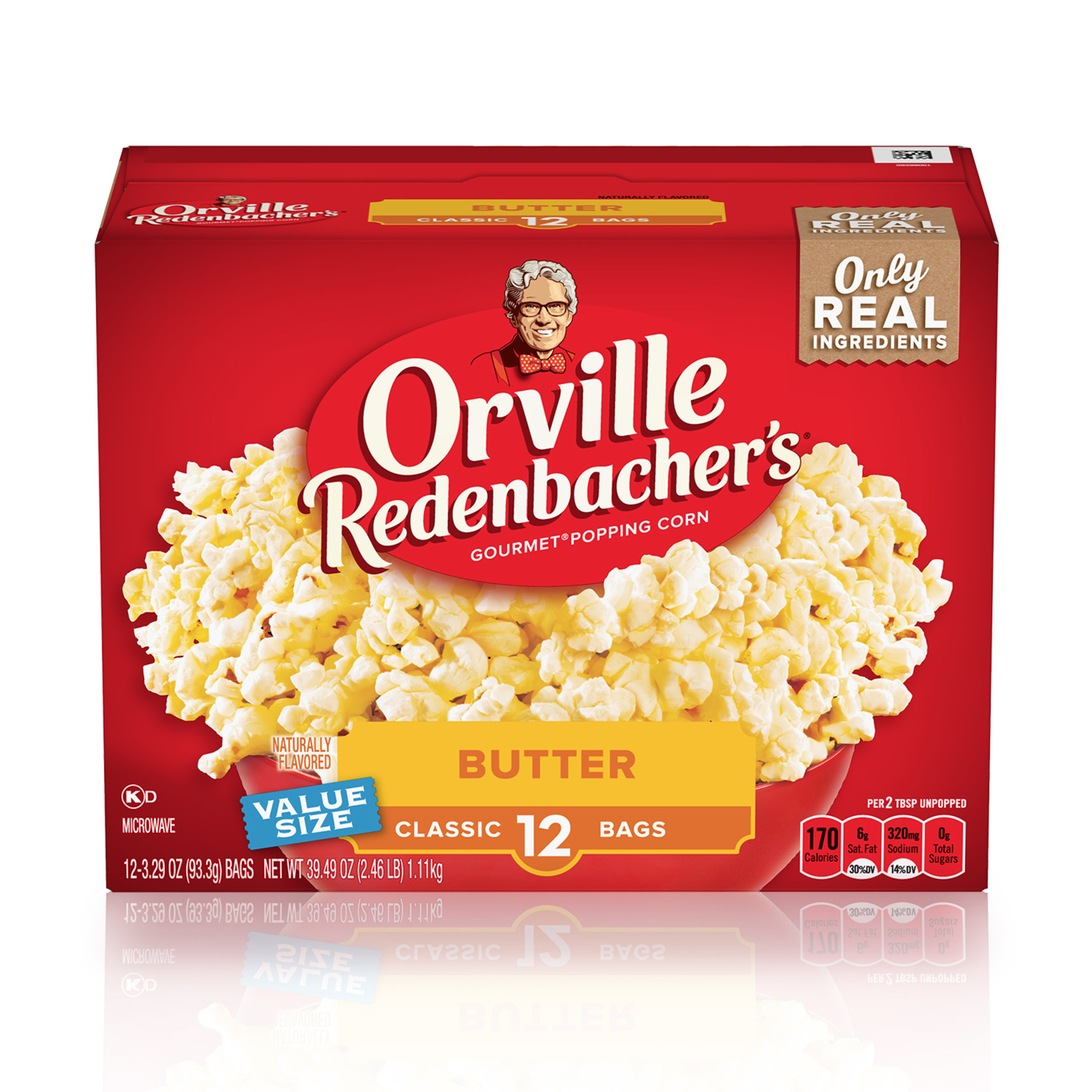 Orville Redenbacherâ€™s Butter Popcorn, Microwave Popcorn, 12 Count
