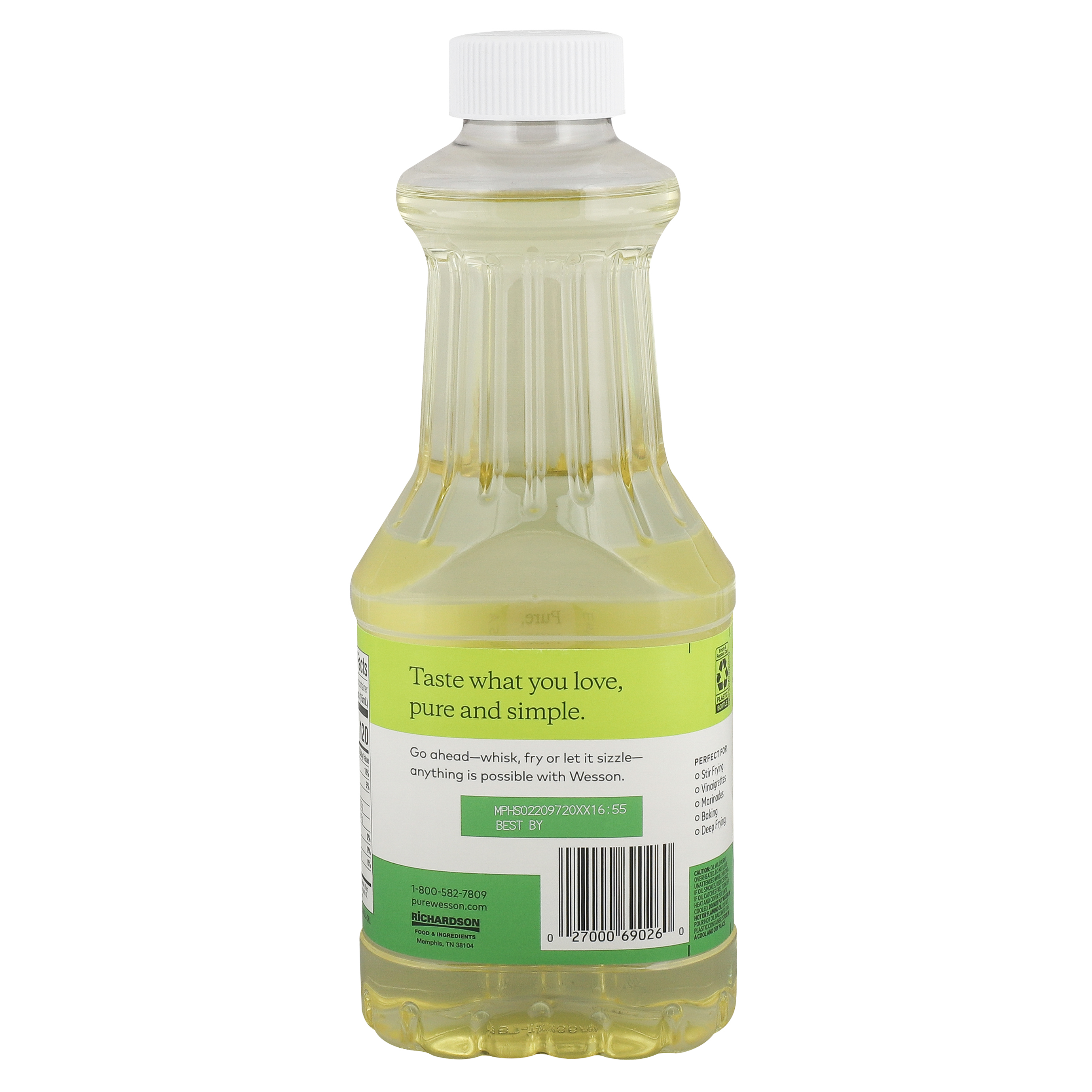 WESSON Pure & Cholesterol Free Canola Oil, 24 fl oz thumbnail 3