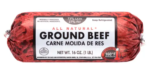 73% Lean / 27% Fat Ground Beef, 1 lb Roll, Fresh, All Natural* thumbnail 2