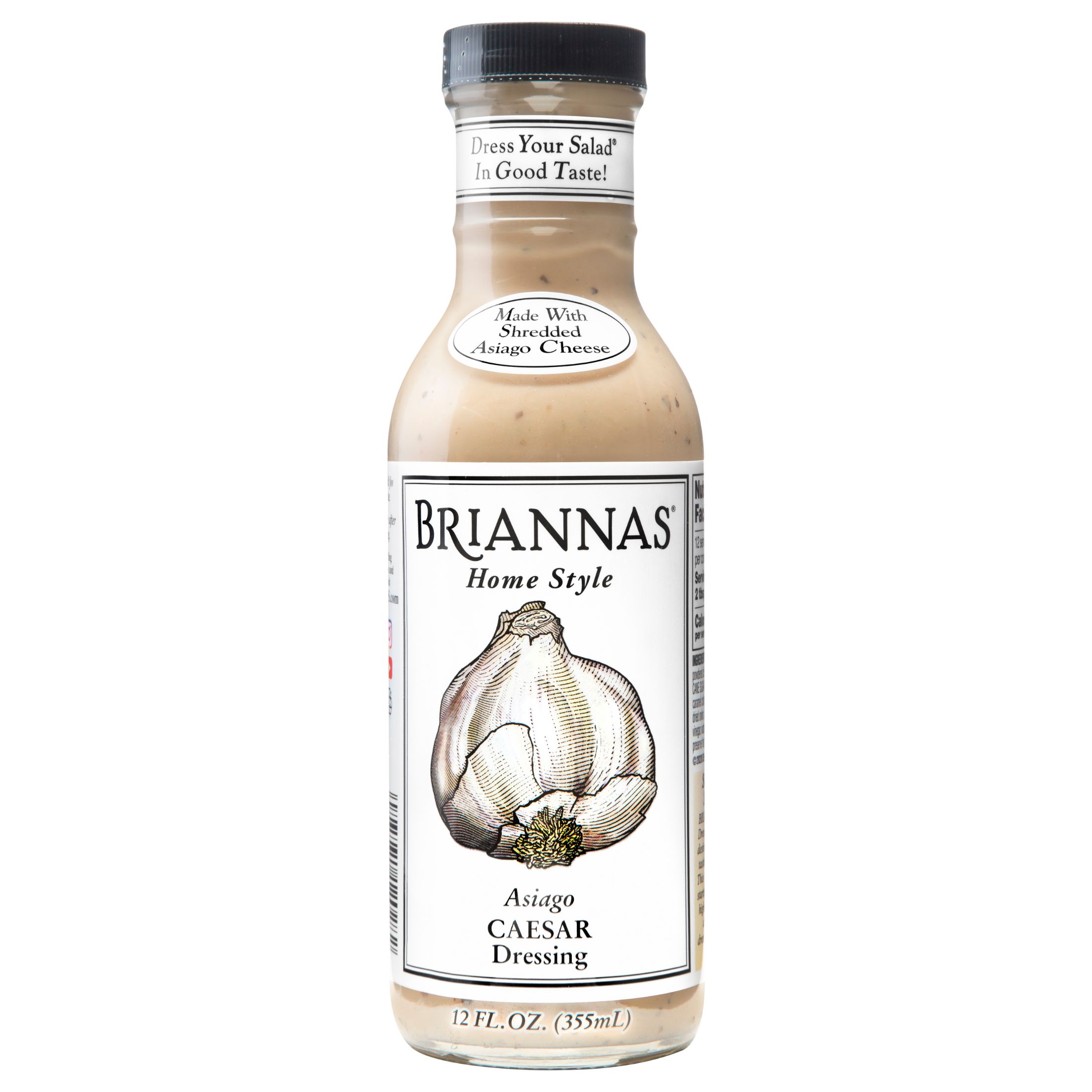 Briannas Home Style, Asiago Caesar Dressing, 12 fl oz (355 ml)