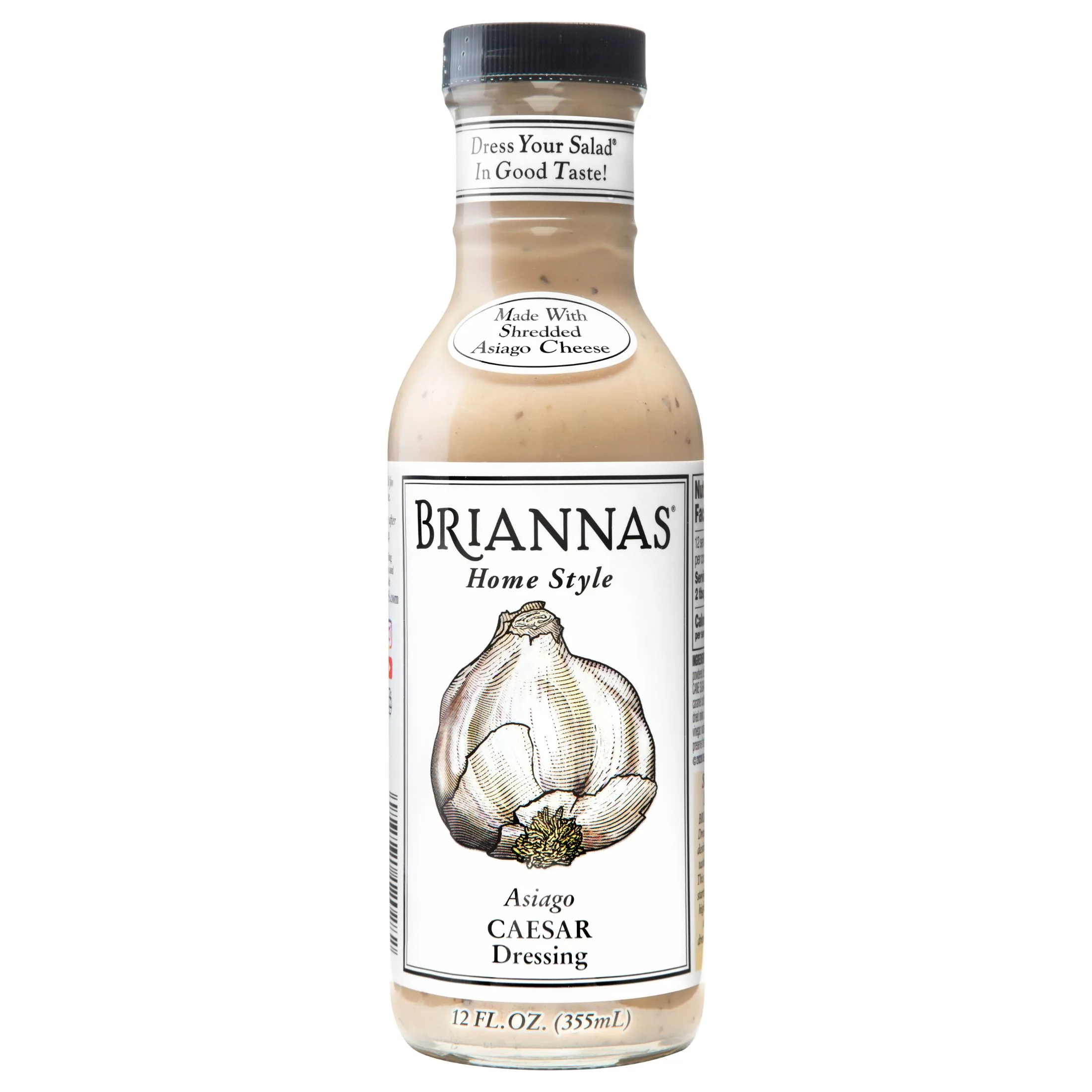 Briannas Home Style, Asiago Caesar Dressing, 12 fl oz (355 ml)