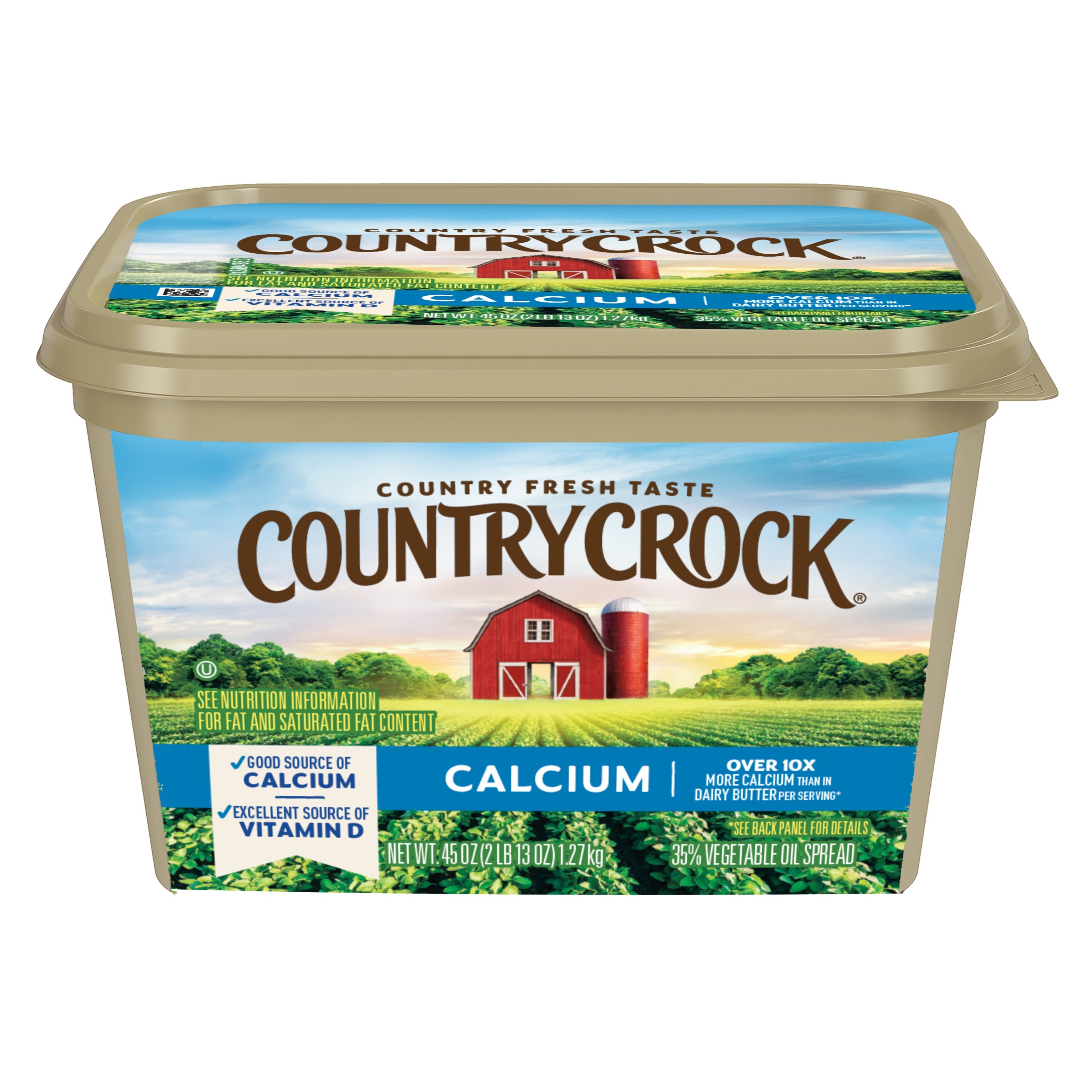 Country Crock Calcium Buttery Spread, 45 oz Tub (Refrigerated)