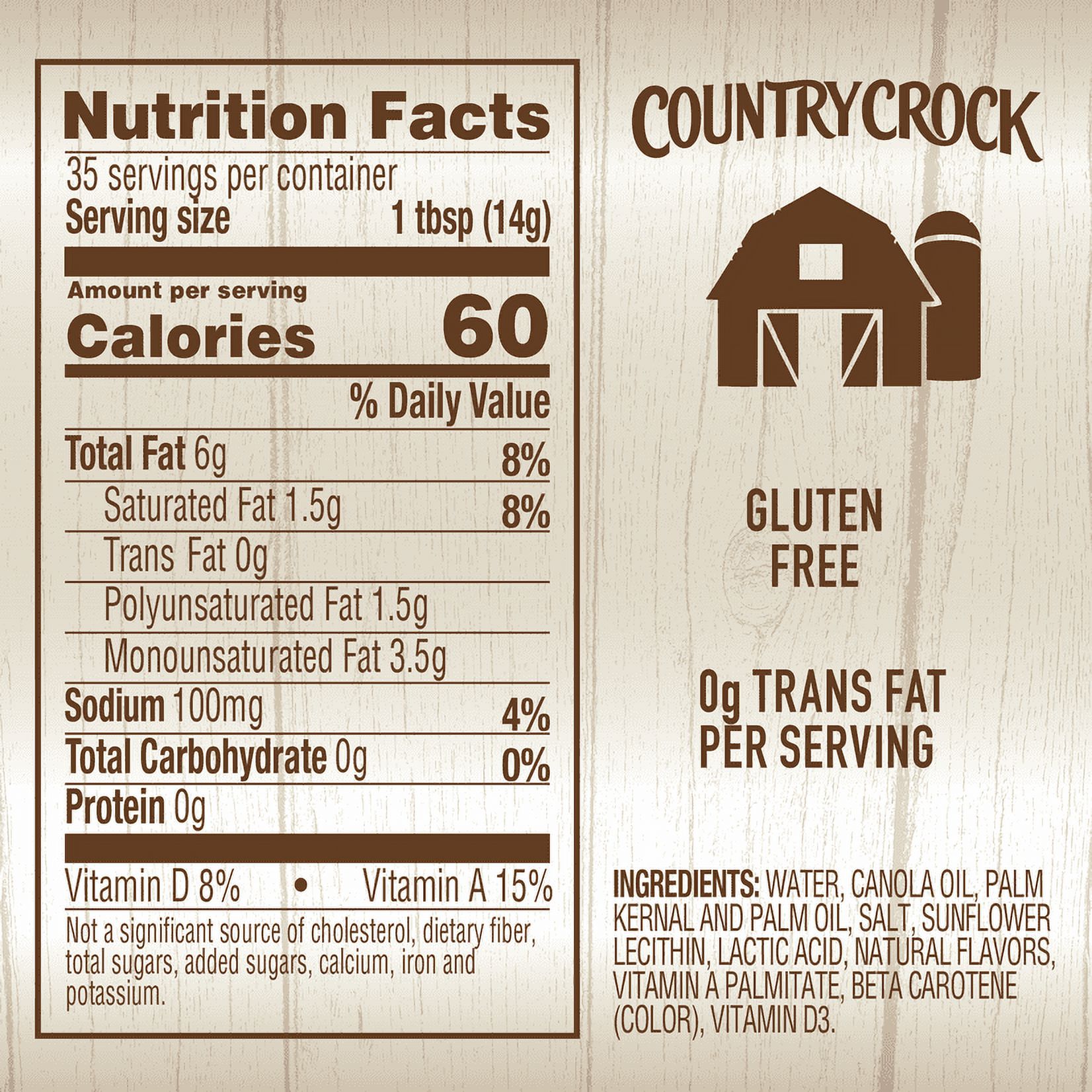 Country Crock Original Buttery Spread, 17.3 oz Tub thumbnail 2