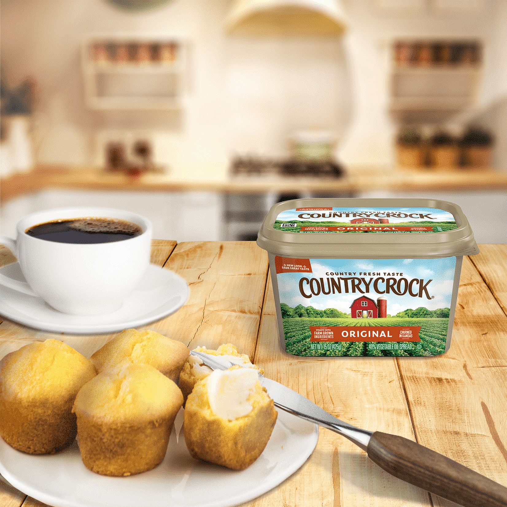 Country Crock Original Buttery Spread, 17.3 oz Tub thumbnail 4