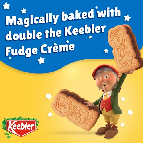 Keebler E.L. Fudge Double Stuffed Elfwich Cookies, Sandwich Cookies Stuffed with CrÃ¨me Filling, 12 oz thumbnail 3