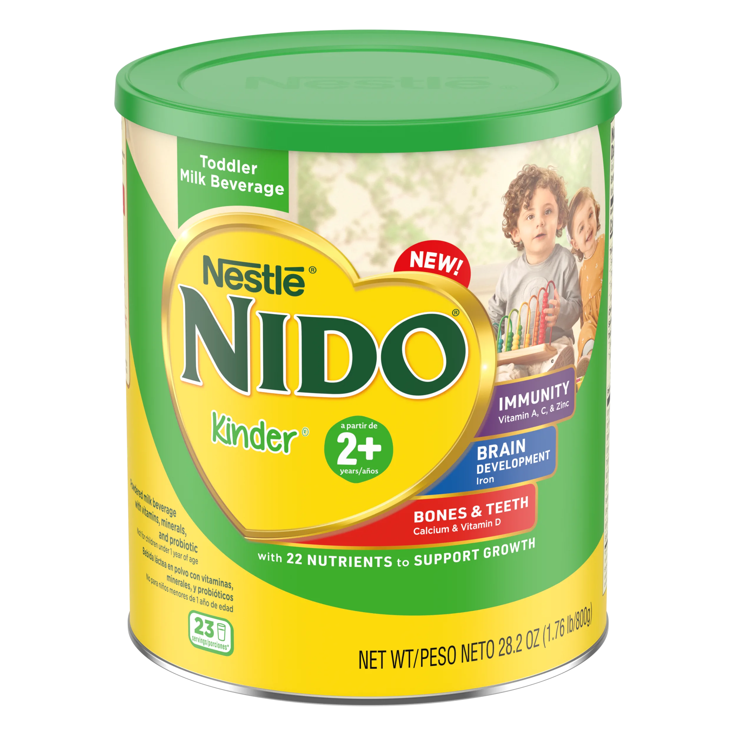 NESTLE NIDO 2+ Years Toddler Milk Powder Beverage 1.76lb(800g) Container