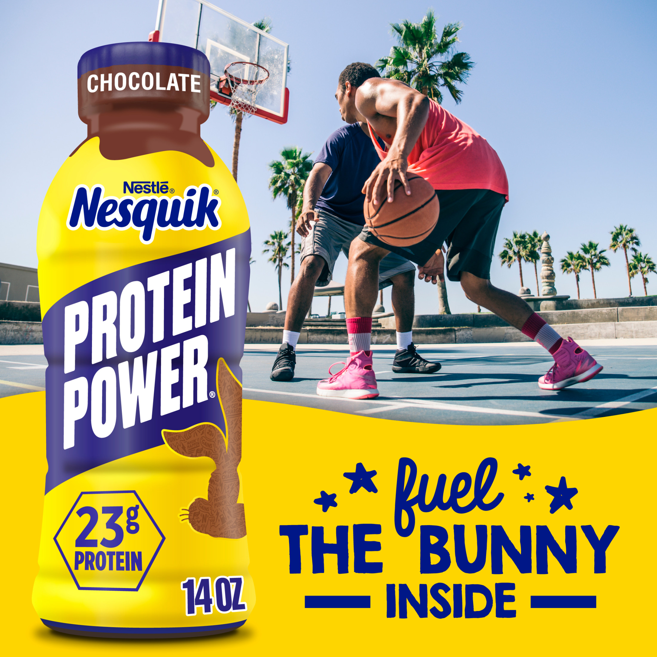 Nesquik Protein Power, Chocolate Protein Milk Beverage, 23g Protein per Bottle, Ready to Drink, 14 oz Bottle 14 fl oz thumbnail 4