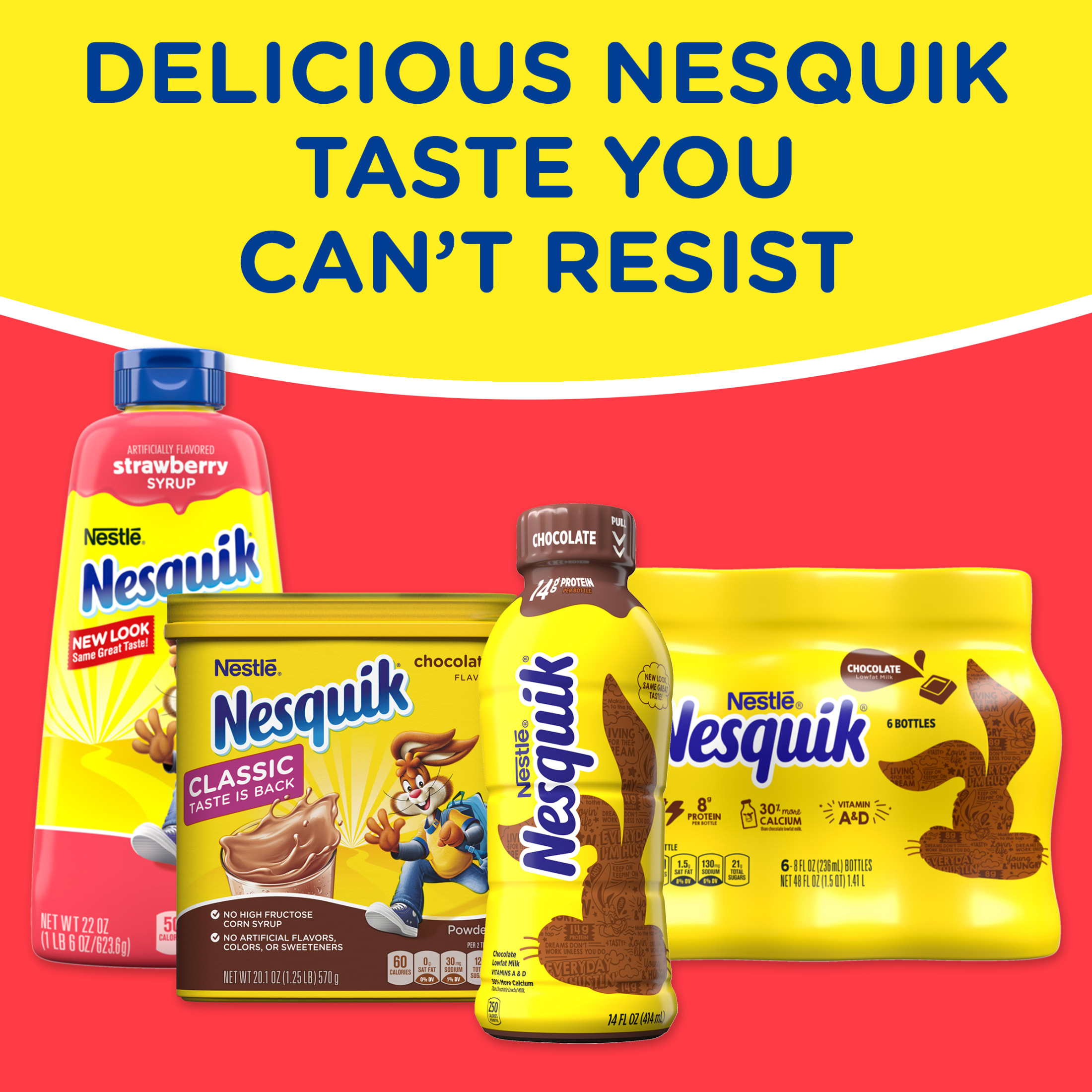 Nestle Nesquik Strawberry Flavor Powder Drink Mix, 9.38 oz thumbnail 4