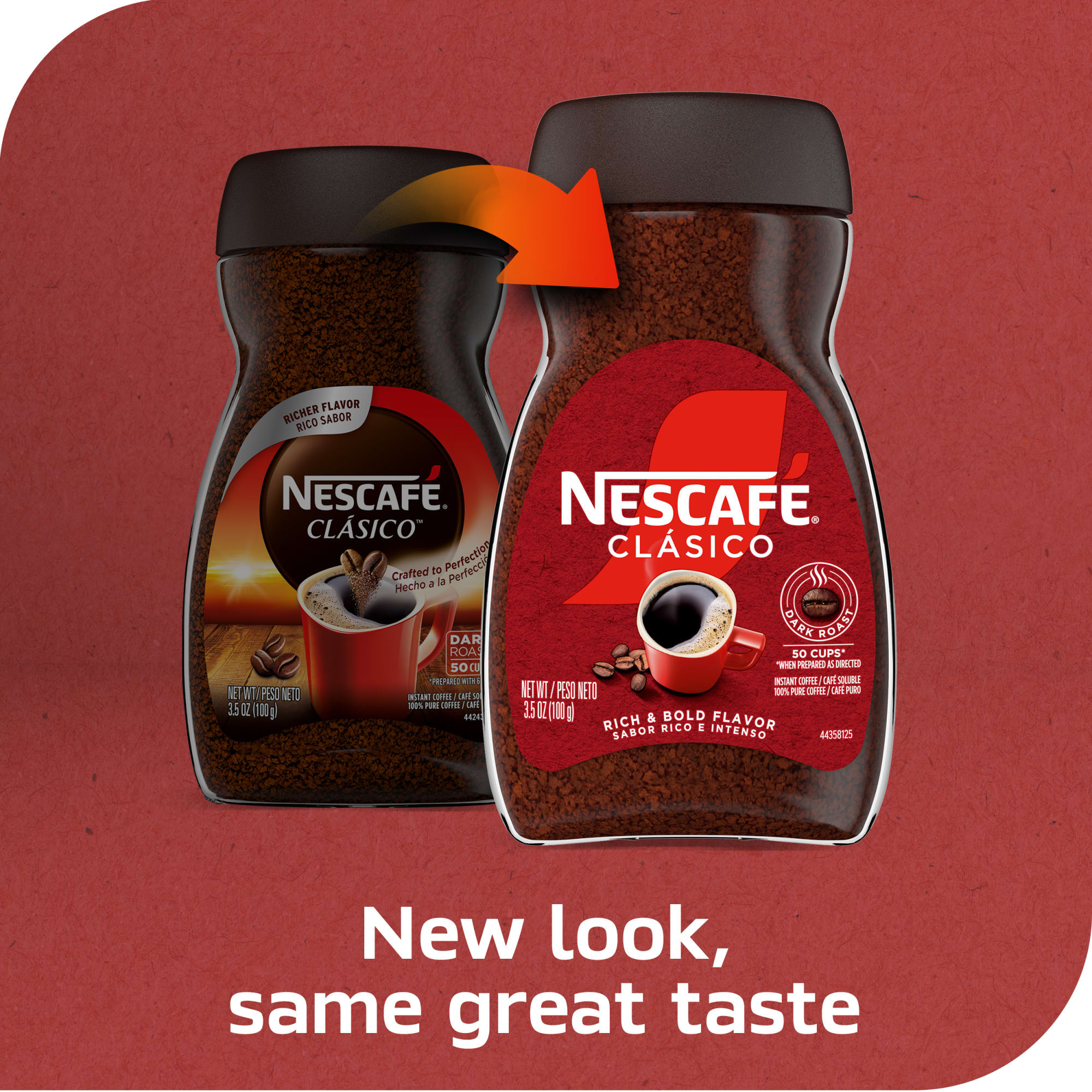 NESCAFÃ‰ CLÃSICO Dark Roast Coffee, Instant Coffee, 3.5 oz, 1 Jar thumbnail 2