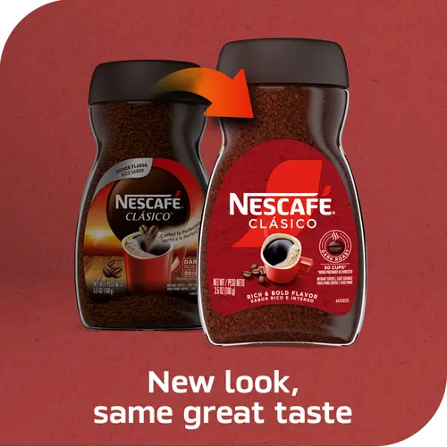 NESCAFÃ‰ CLÃSICO Dark Roast Coffee, Instant Coffee, 3.5 oz, 1 Jar thumbnail 2